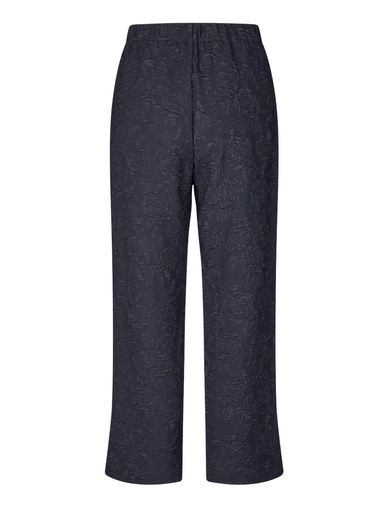 STINE GOYA - Stretch Jacquard, Elasticated Waistband Cropped Pants - straight leg hosen - garden relief - 2