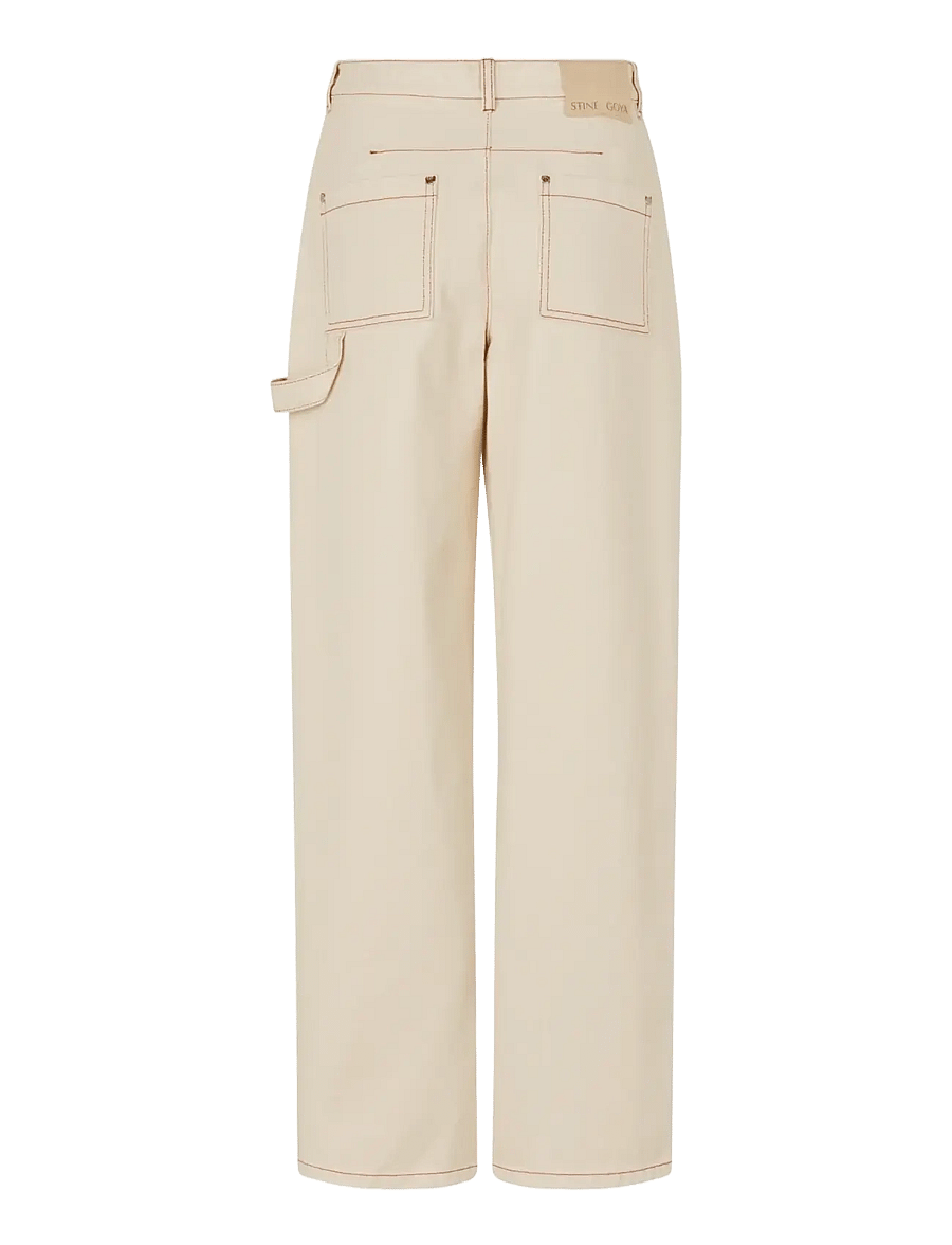 STINE GOYA - Double Rinse Denim, Twist Knee Seam Denim Pant - jeans - natural / contrast red - 2