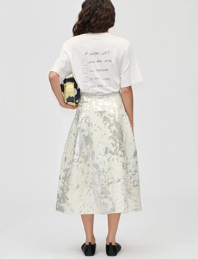 STINE GOYA - Metallic Woven jacquard, Voluminous Midi Skirt - lurex garden - 3