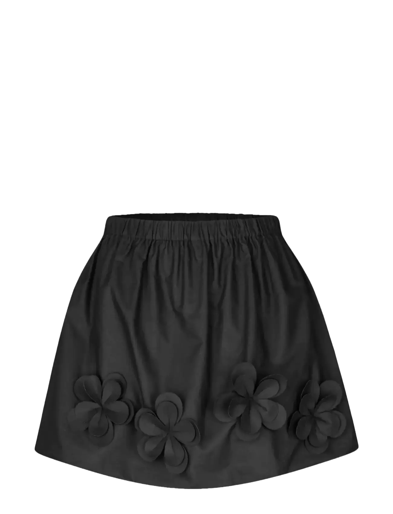 STINE GOYA 2464 Floral Shirting, Floral Mini S - Kolleksjoner - JET BLACK / black