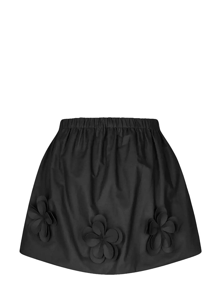 STINE GOYA - Floral Shirting, Floral Mini Skirt - miniseelikud - jet black - 2
