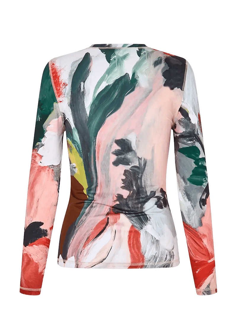 STINE GOYA - Stocking Jersey, Elastic Long Sleeve Top - langærmede toppe - my garden - 2