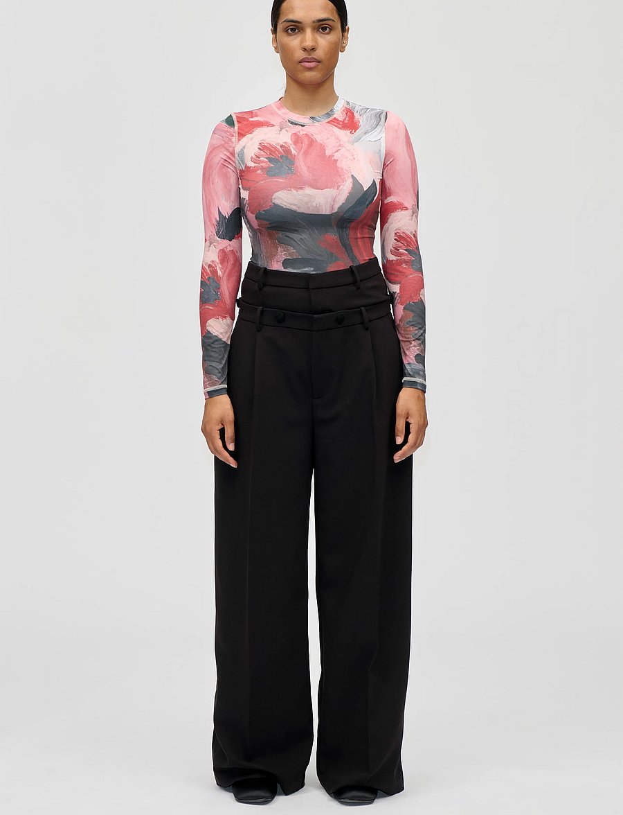 STINE GOYA - Stocking Jersey, Elastic Long Sleeve Top - t-shirty & zopy - my garden - 0
