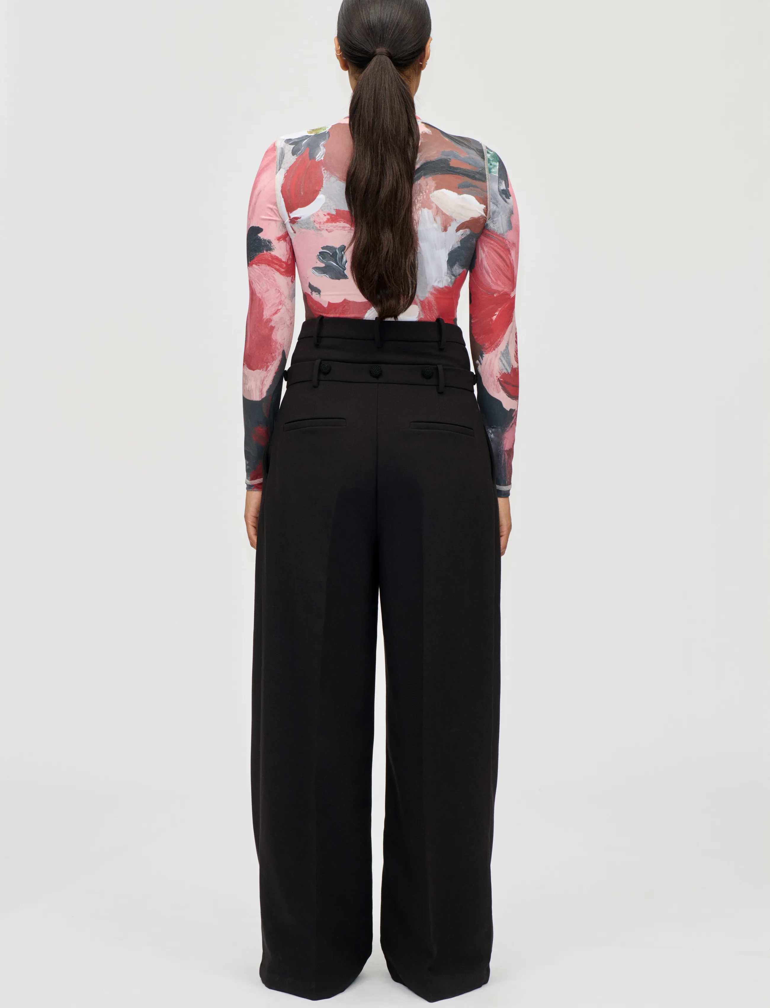 STINE GOYA - Stocking Jersey, Elastic Long Sleeve Top - t-shirty & zopy - my garden - 3