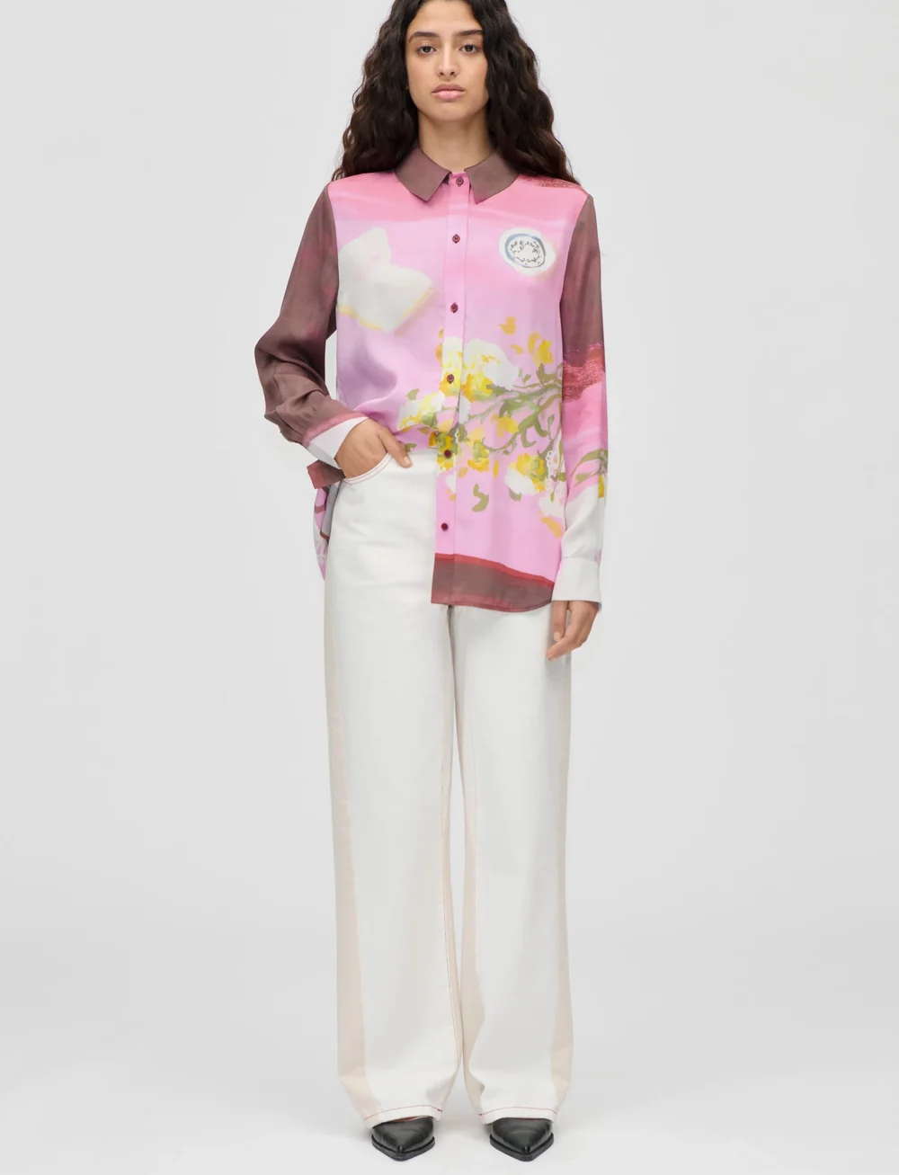 STINE GOYA - 2263 Dry Viscose, Long Sleeve Shirt - langærmede skjorter - five resolutions - 0