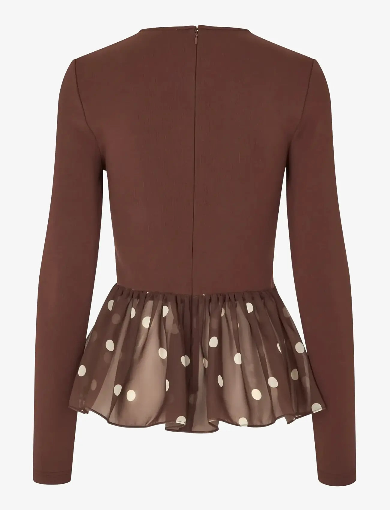 STINE GOYA - 2455 Jersey / Georgette Combo, Asym - långärmade toppar - artist blurry dots - 2