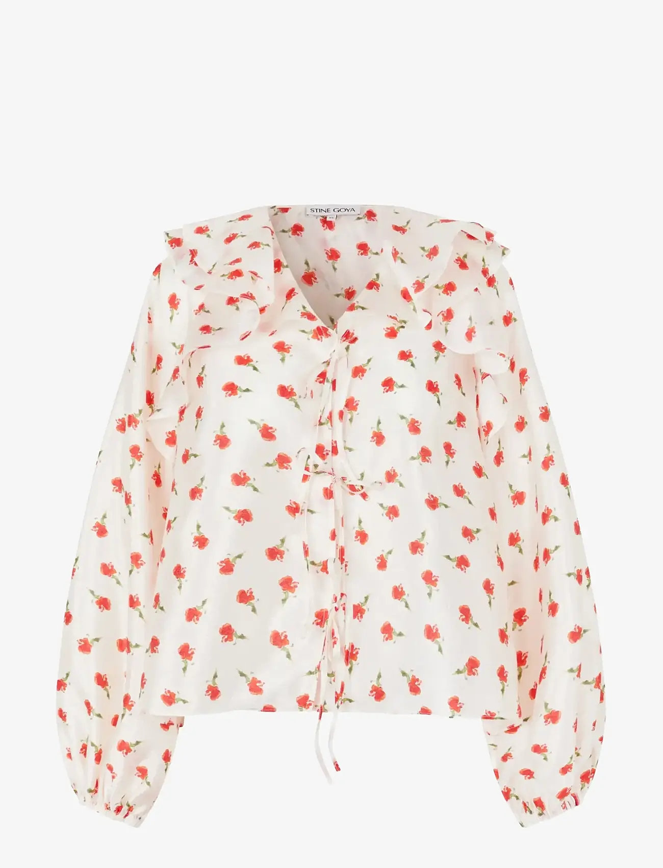 STINE GOYA - 2067 Flat Textured Poly, Multi Ruff - jeansskjortor - ditzy petunia - 1