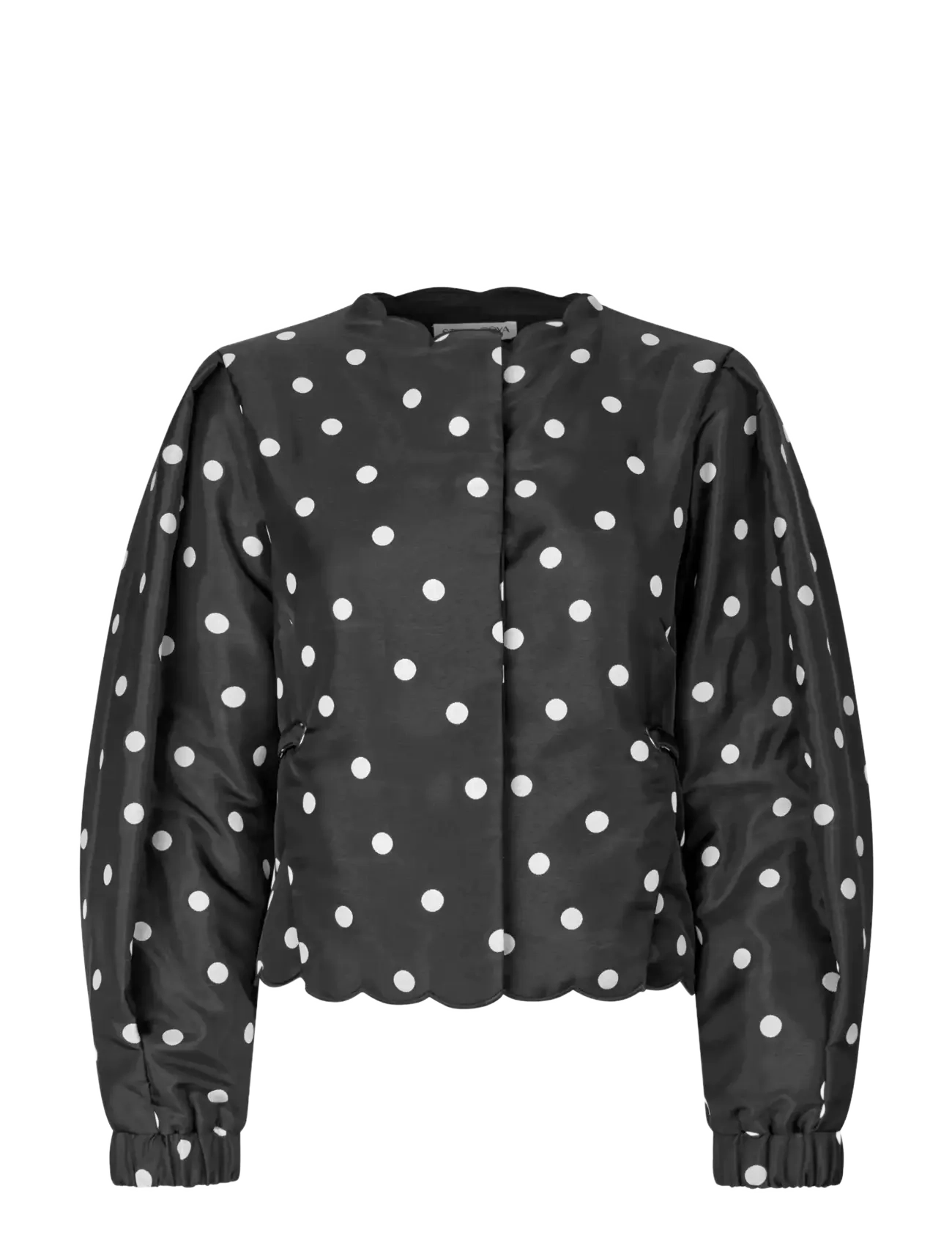 STINE GOYA Quilted Dots, Voluminous Sleeve Jacket - Premium-Styles - QUILTED DOTS / black