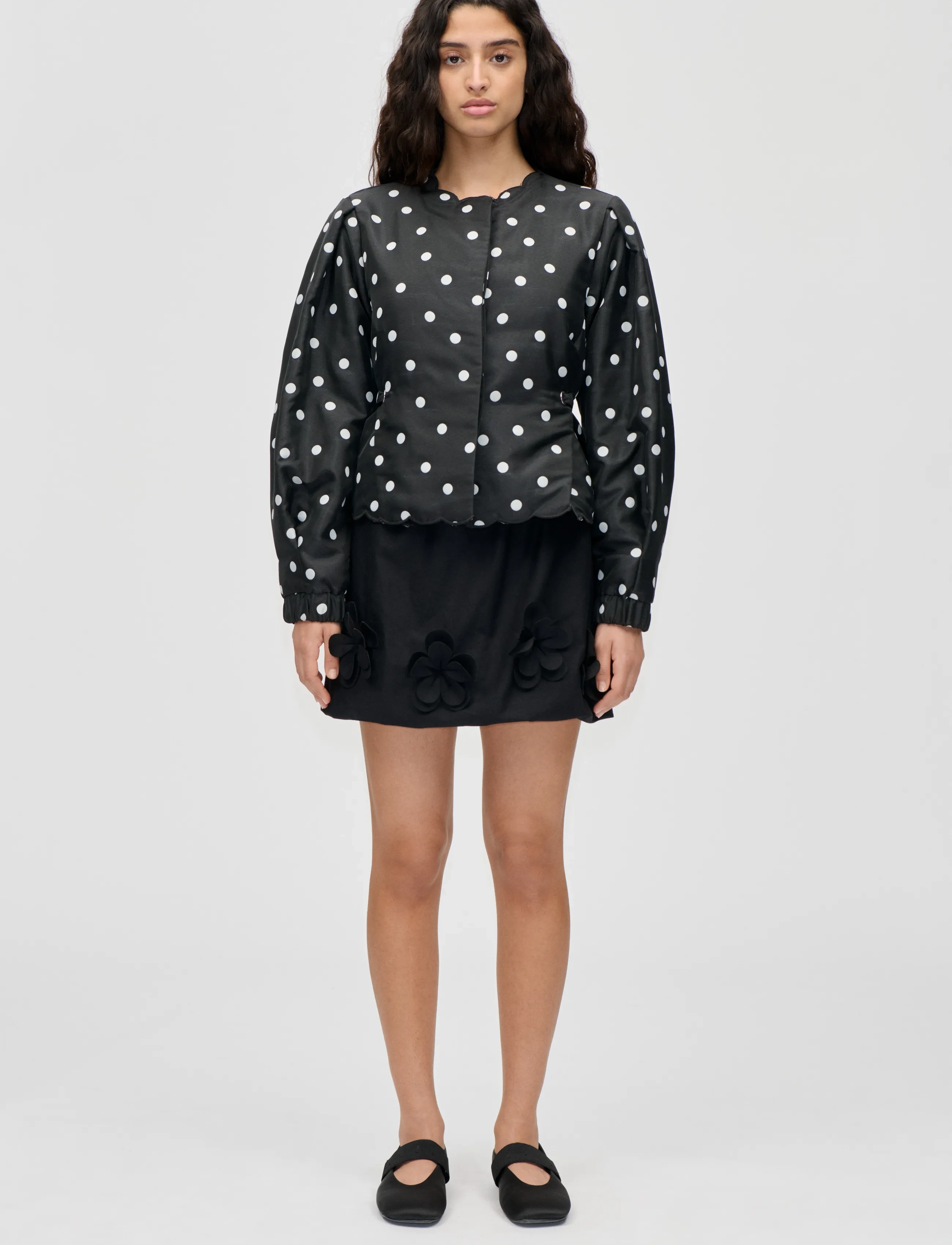 Quilted Dots, Voluminous Sleeve Jacket
