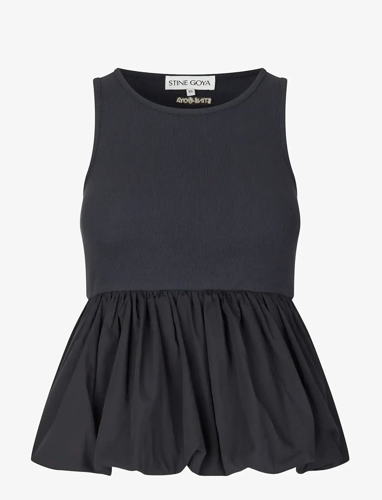 STINE GOYA - Rib / Light Cotton, Sleeveless Balloon Top - Ærmeløse toppe - deep well - 1