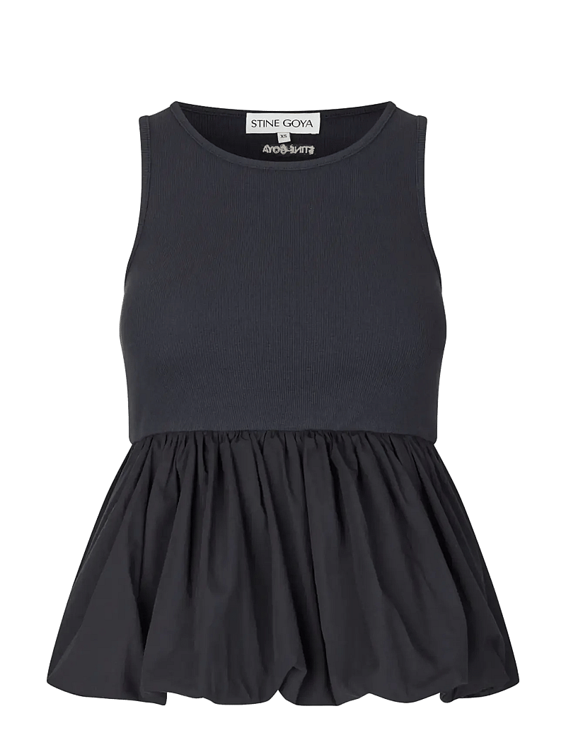 STINE GOYA - Rib / Light Cotton, Sleeveless Balloon Top - Ærmeløse toppe - deep well - 1