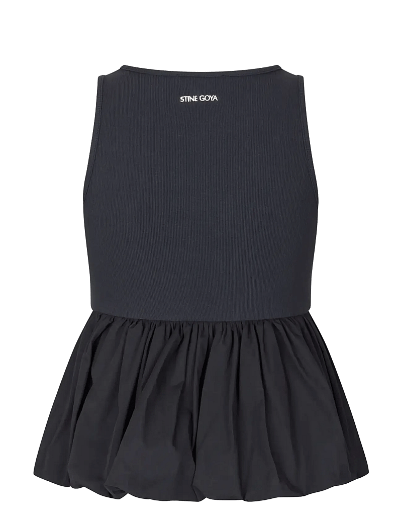 STINE GOYA - Rib / Light Cotton, Sleeveless Balloon Top - Ærmeløse toppe - deep well - 2
