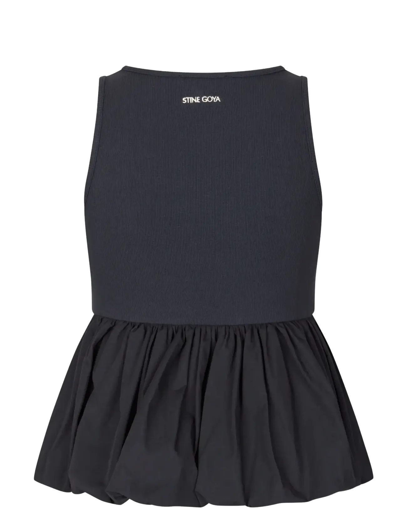 STINE GOYA - Rib / Light Cotton, Sleeveless Balloon Top - Ærmeløse toppe - deep well - 2