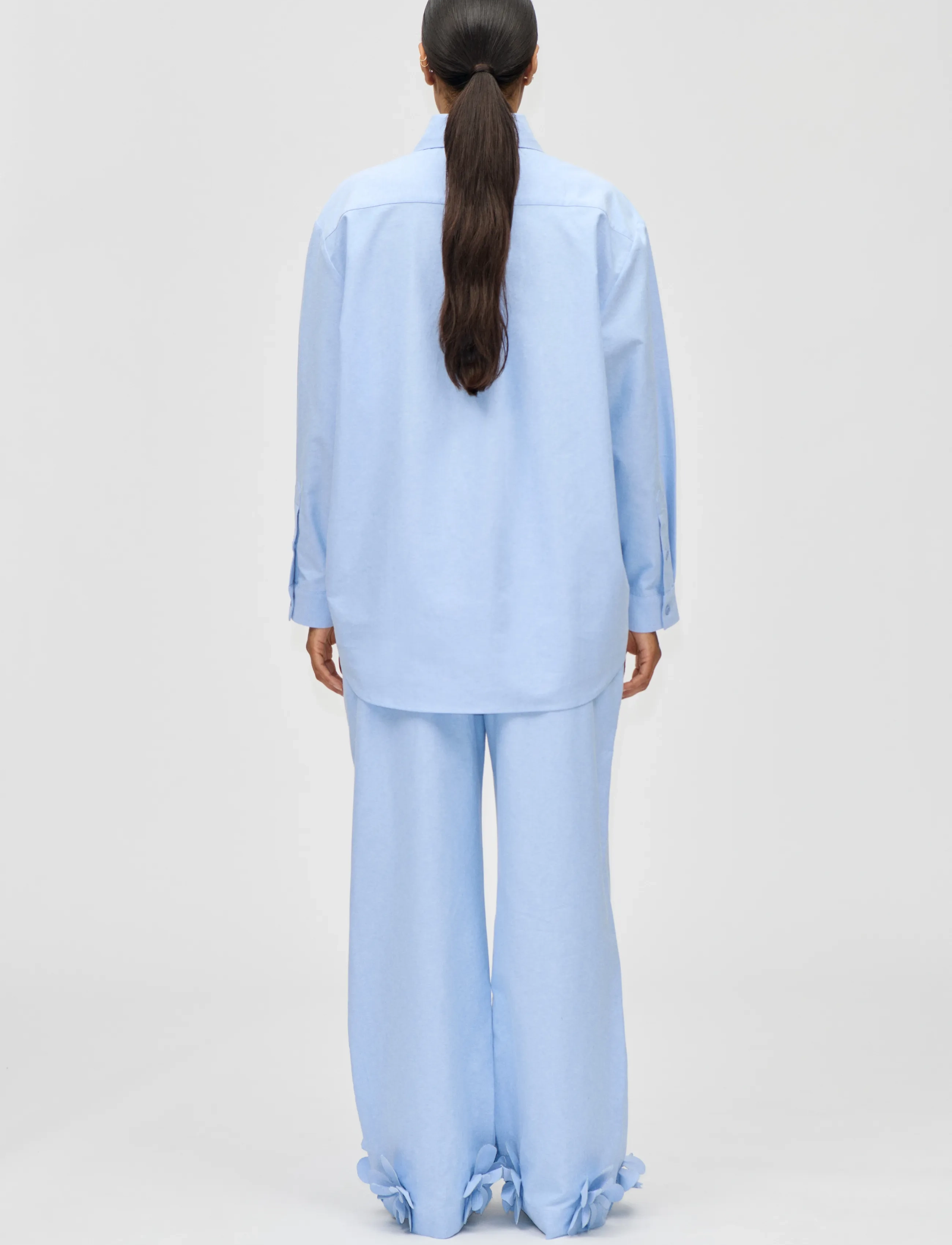STINE GOYA - Floral Shirting, Floral Shirt - chemises en jeans - brunnera blue - 3