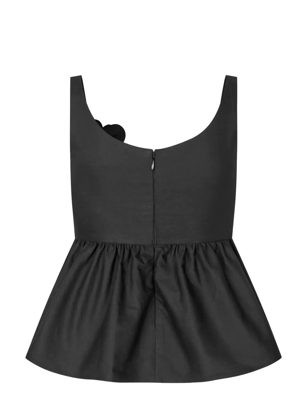 STINE GOYA - Floral Shirting, Floral Peplum Top - Ærmeløse toppe - jet black - 2