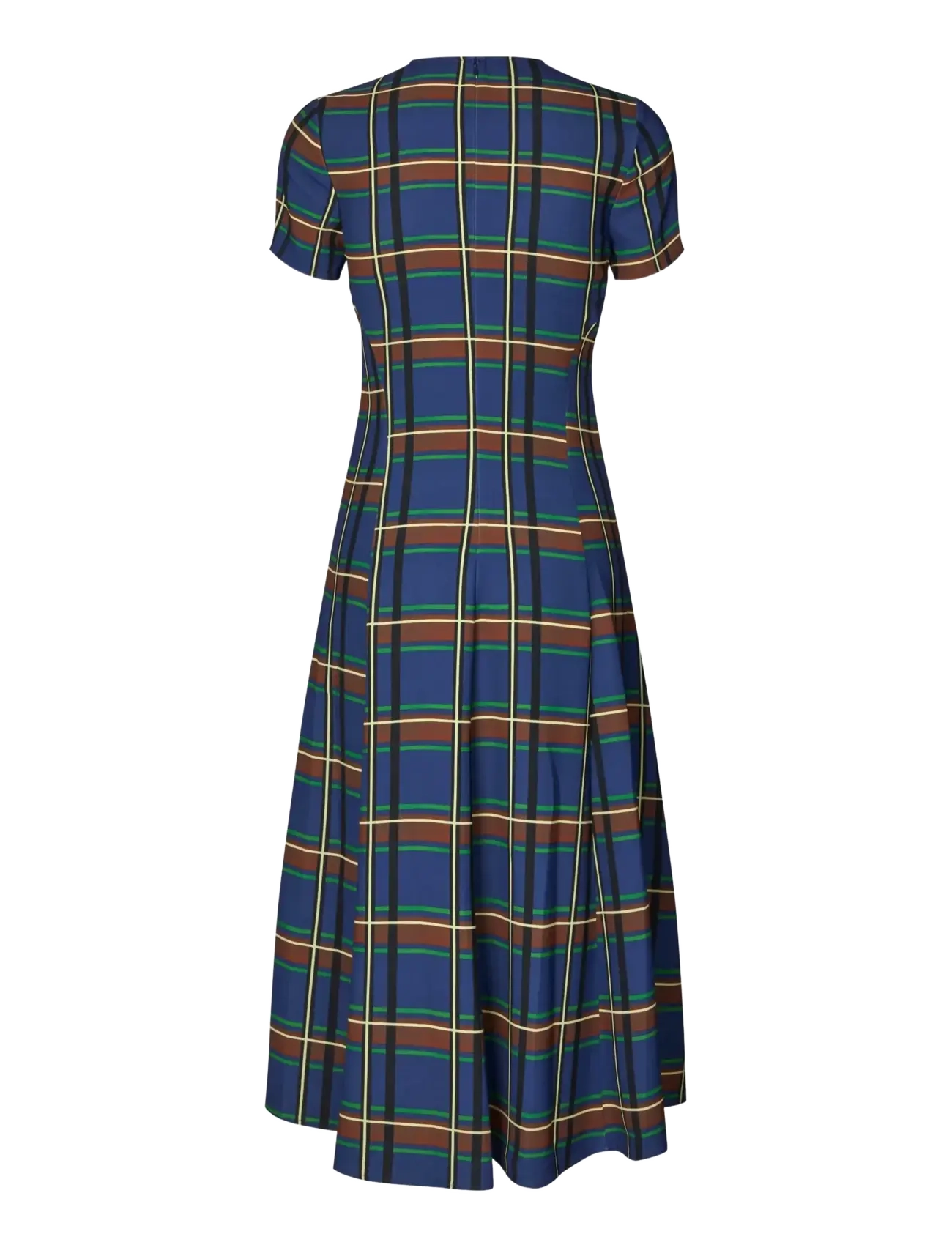 STINE GOYA - 2591 Twill Cady, Short Sleeve Gathe - midi dresses - crosschecks - 2