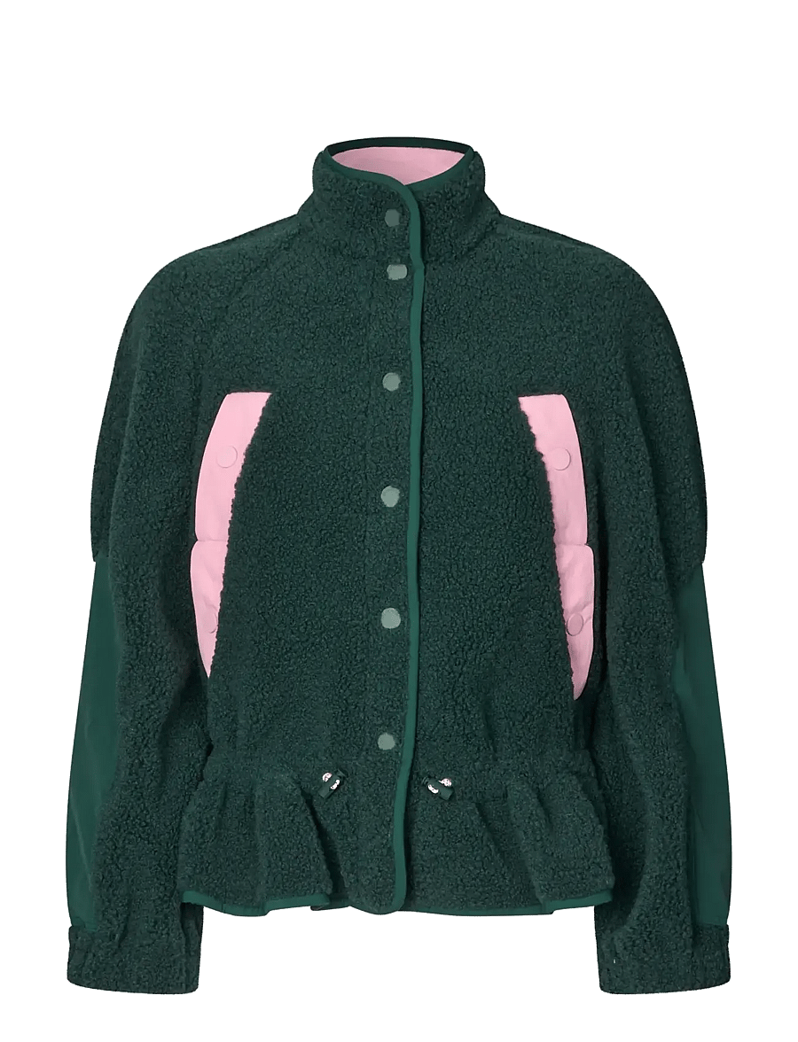 STINE GOYA - 2412 Fleece / Nylon, Dropped Should - fleeces & midlayers - pine green - 1