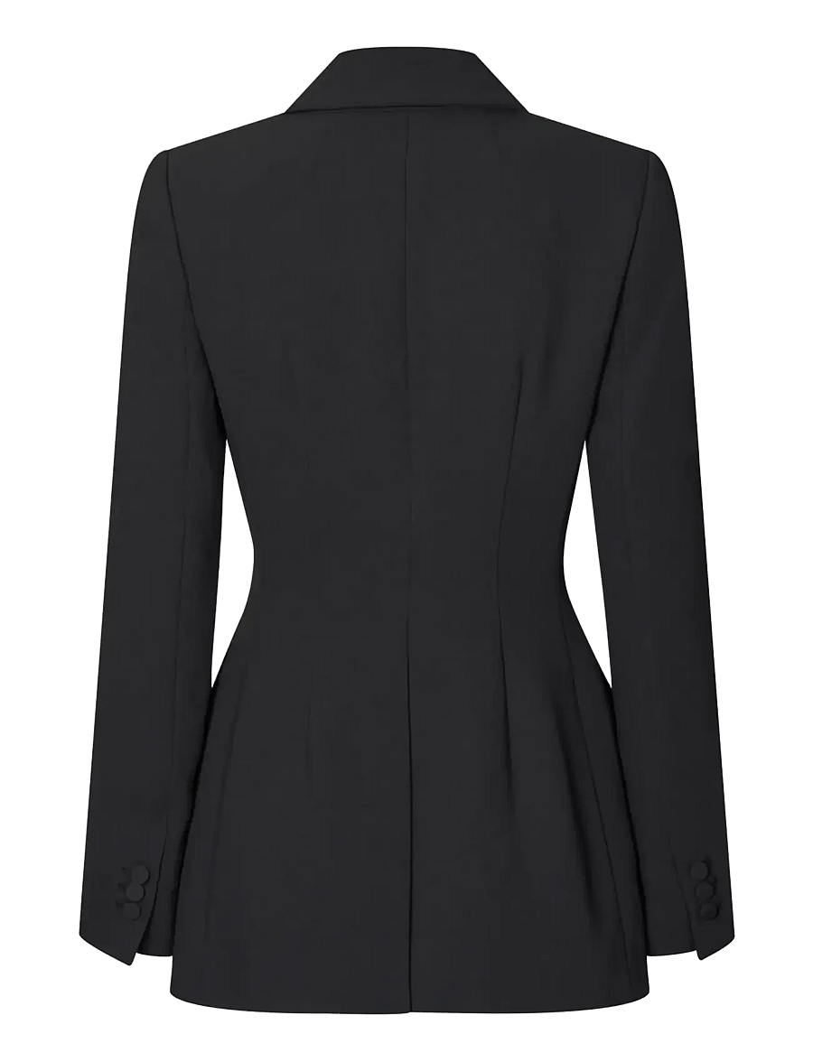 STINE GOYA - 2024 Crepe, Double Breasted Jacket - zweireihige blazer - black - 2