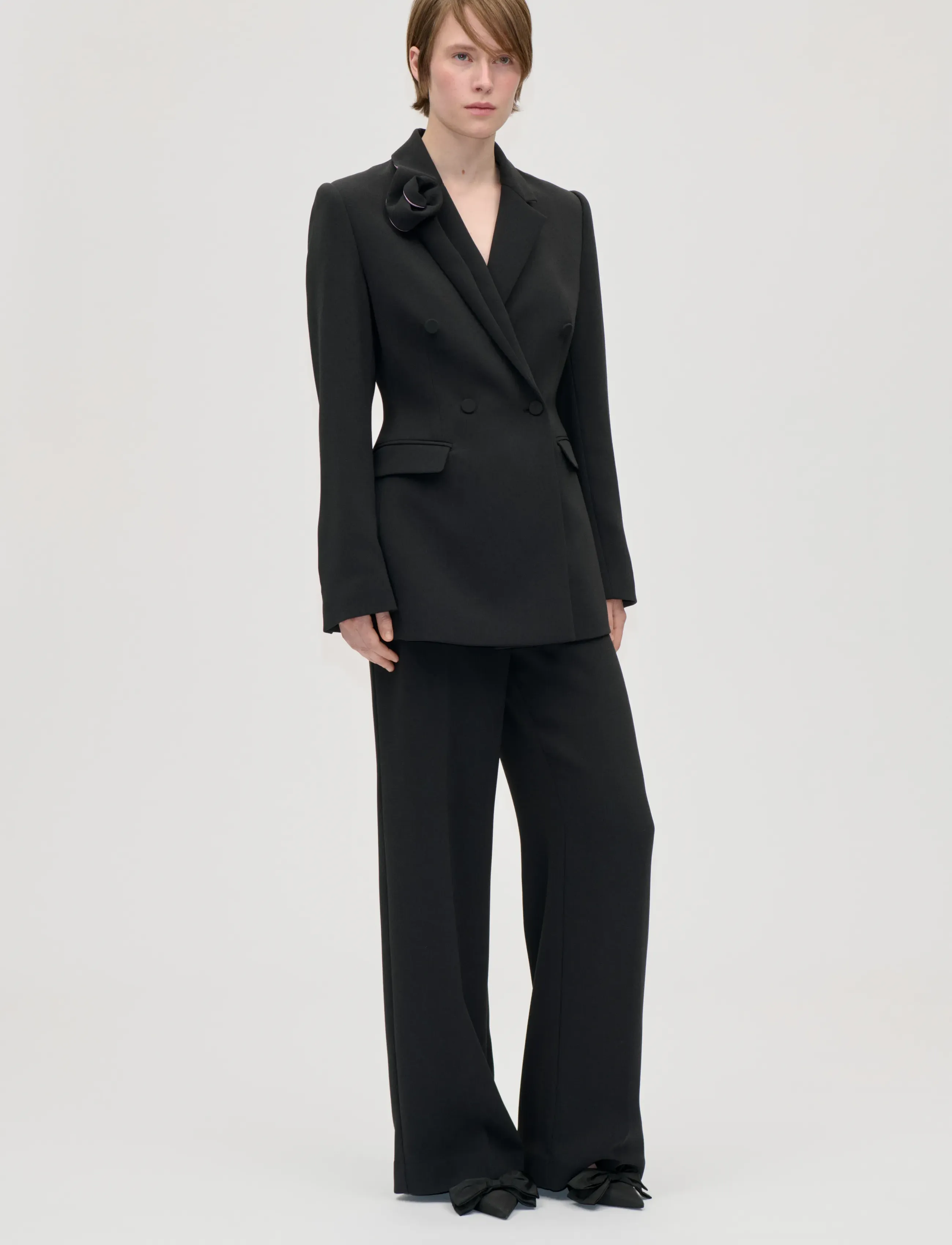 STINE GOYA - 2024 Crepe, Double Breasted Jacket - zweireihige blazer - black - 0