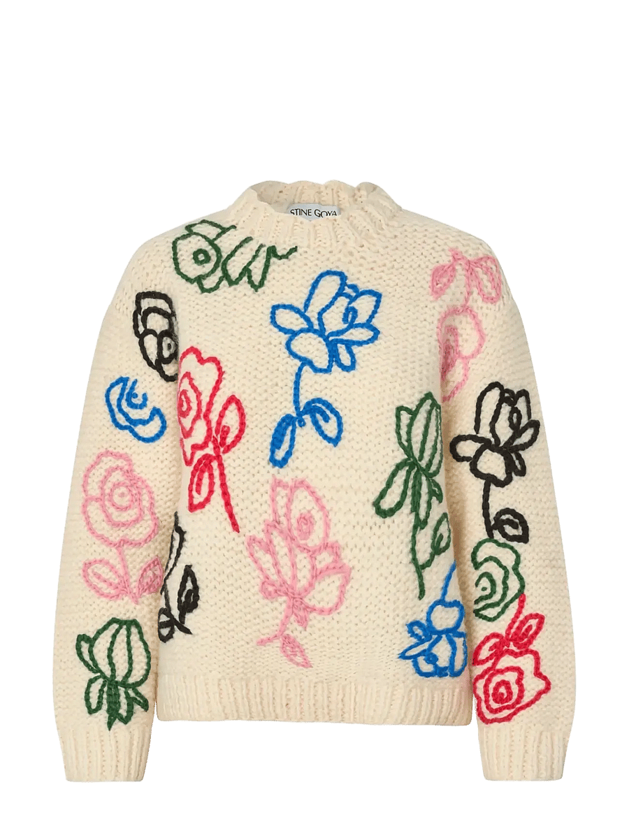 STINE GOYA - 2497 Handknit, Handknit Sweater - pullover - multiflowers - 1