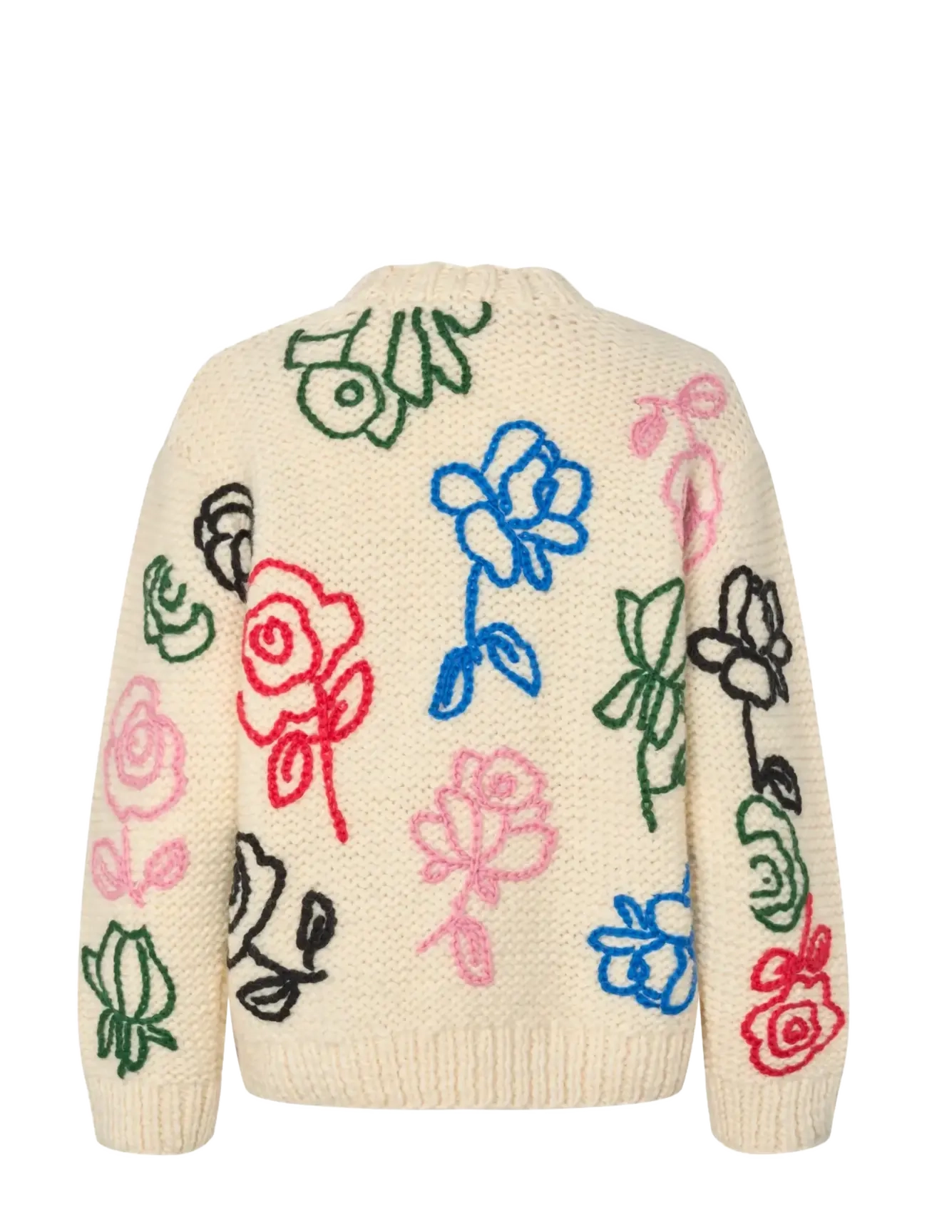 STINE GOYA - 2497 Handknit, Handknit Sweater - multiflowers - 2