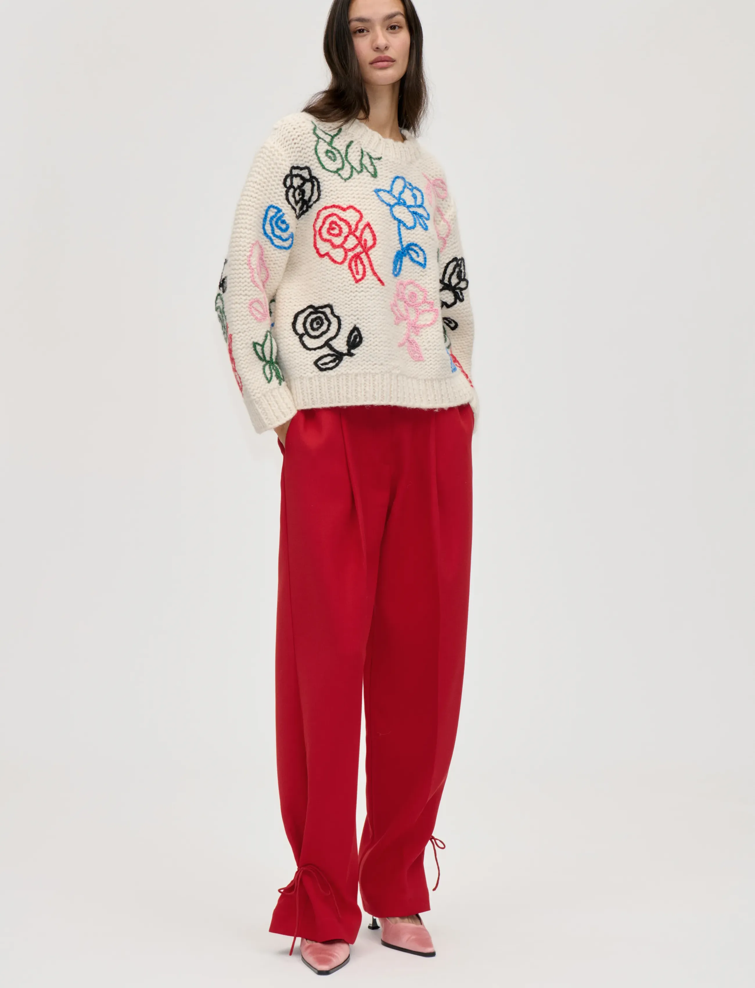 STINE GOYA - 2497 Handknit, Handknit Sweater - multiflowers - 0