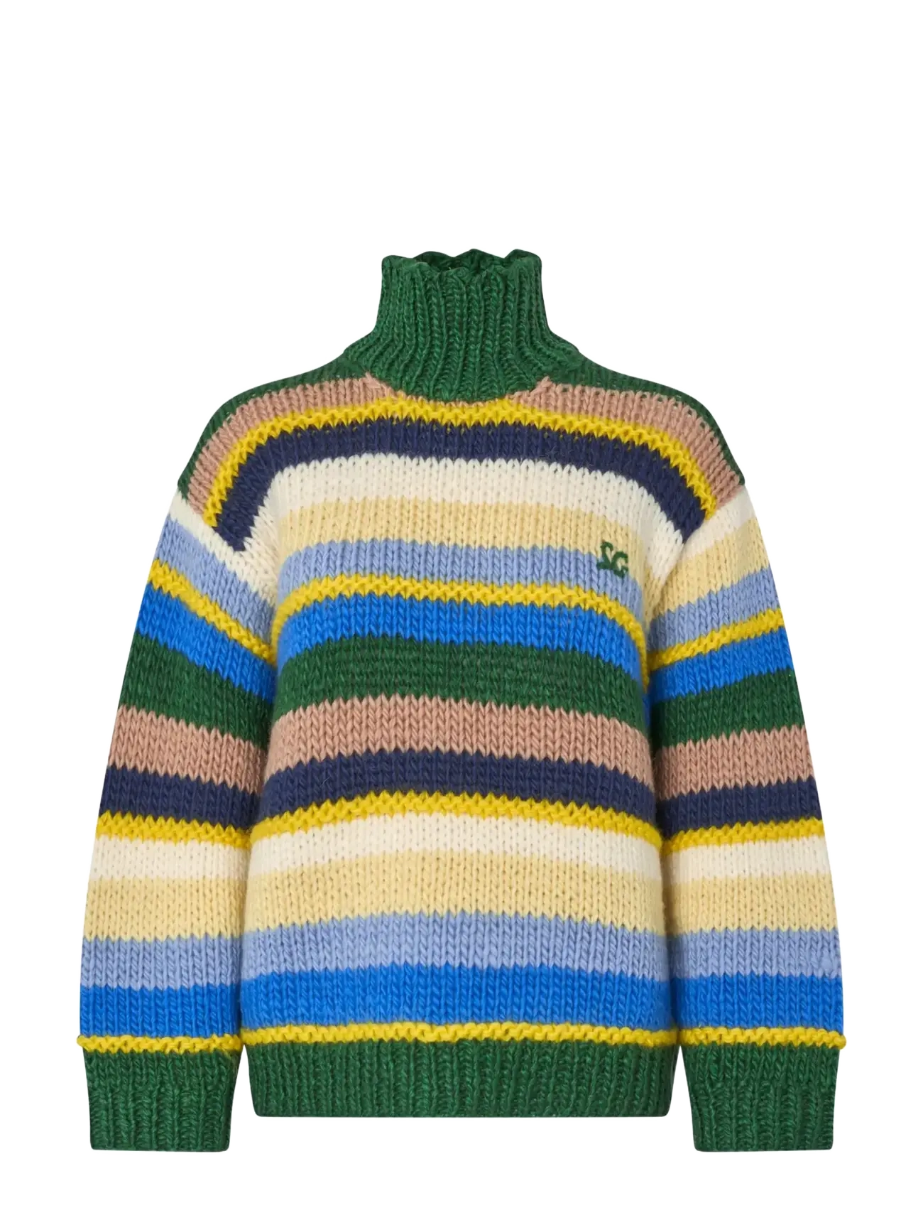STINE GOYA 2497 Handknit, Handknit Turtleneck - Pullover - BOLD MULTI-STRIPES / multi