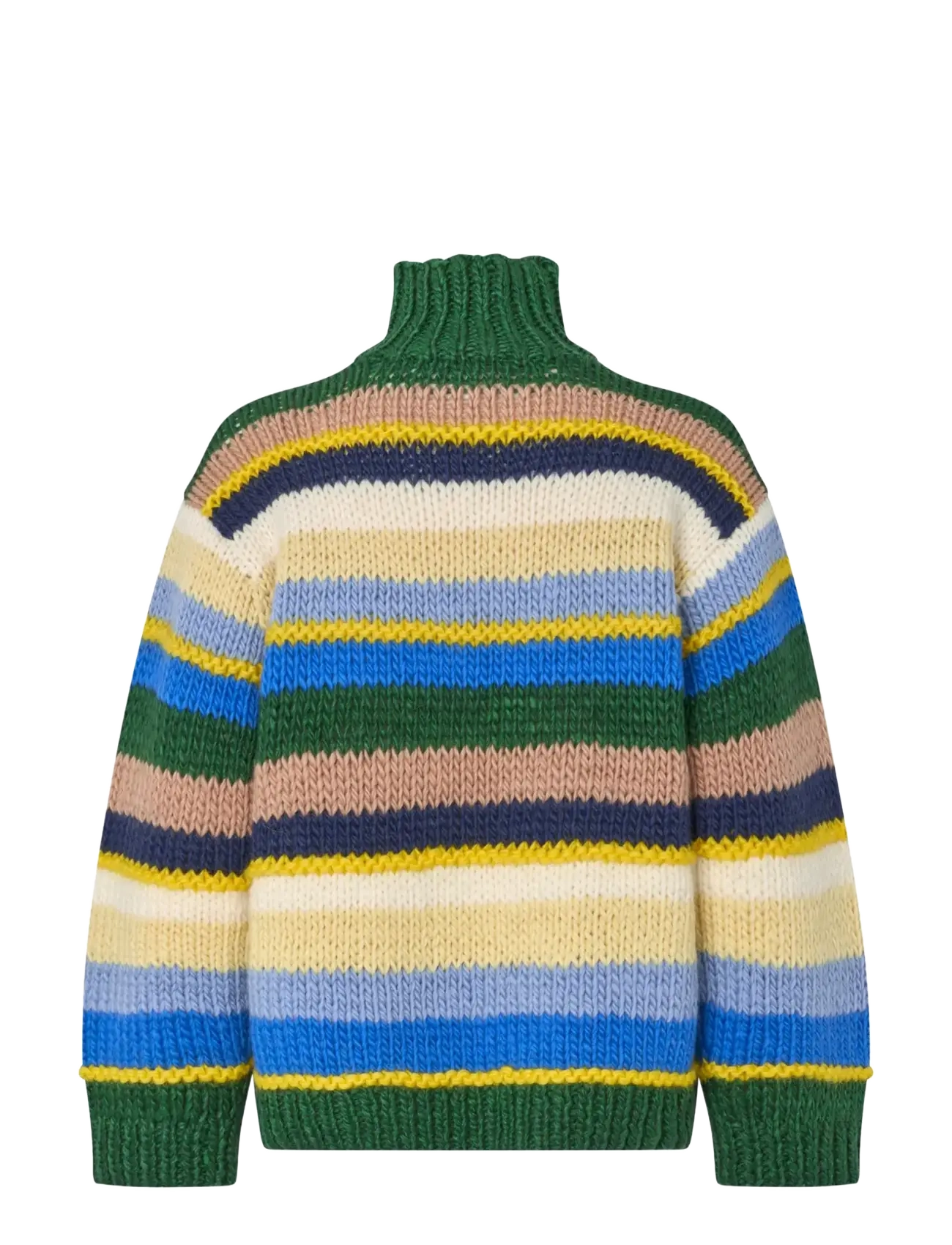 STINE GOYA - 2497 Handknit, Handknit Turtleneck - bold multi-stripes - 2