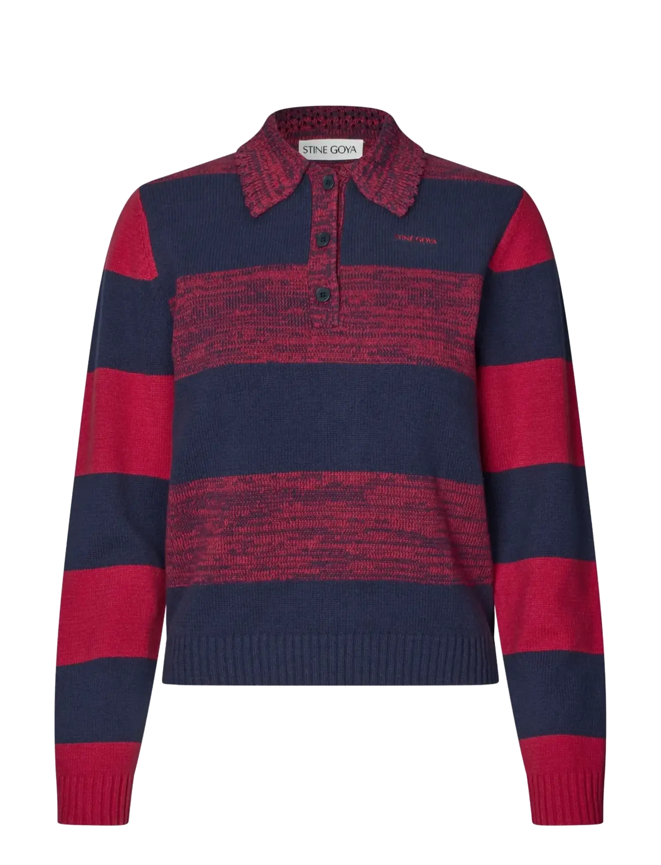 STINE GOYA 2386 Cotton Mix, Mix Stripe Polo Co - Pullover - MULTISTRIPES RED MIX / red