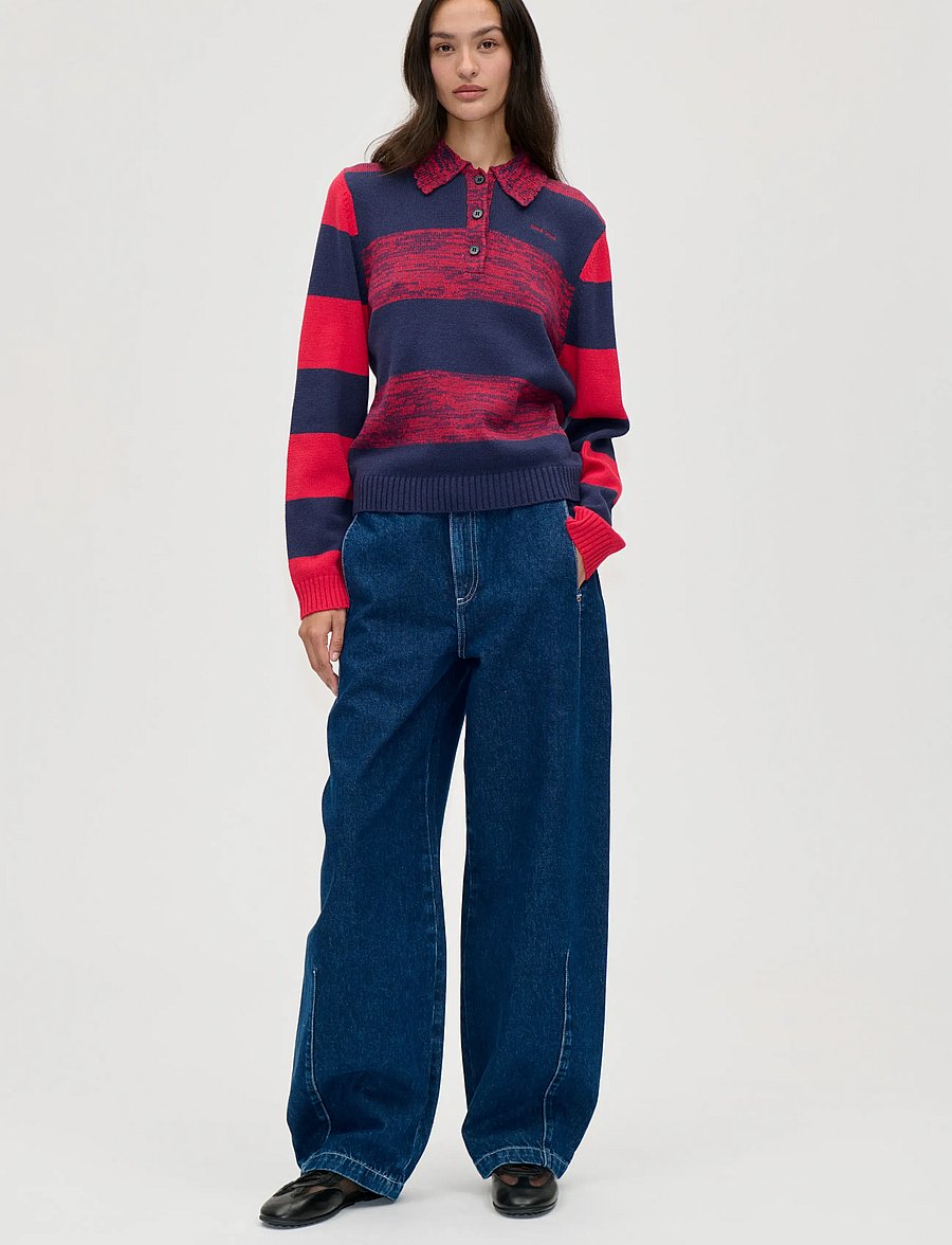 STINE GOYA - 2386 Cotton Mix, Mix Stripe Polo Co - pullover - multistripes red mix - 0