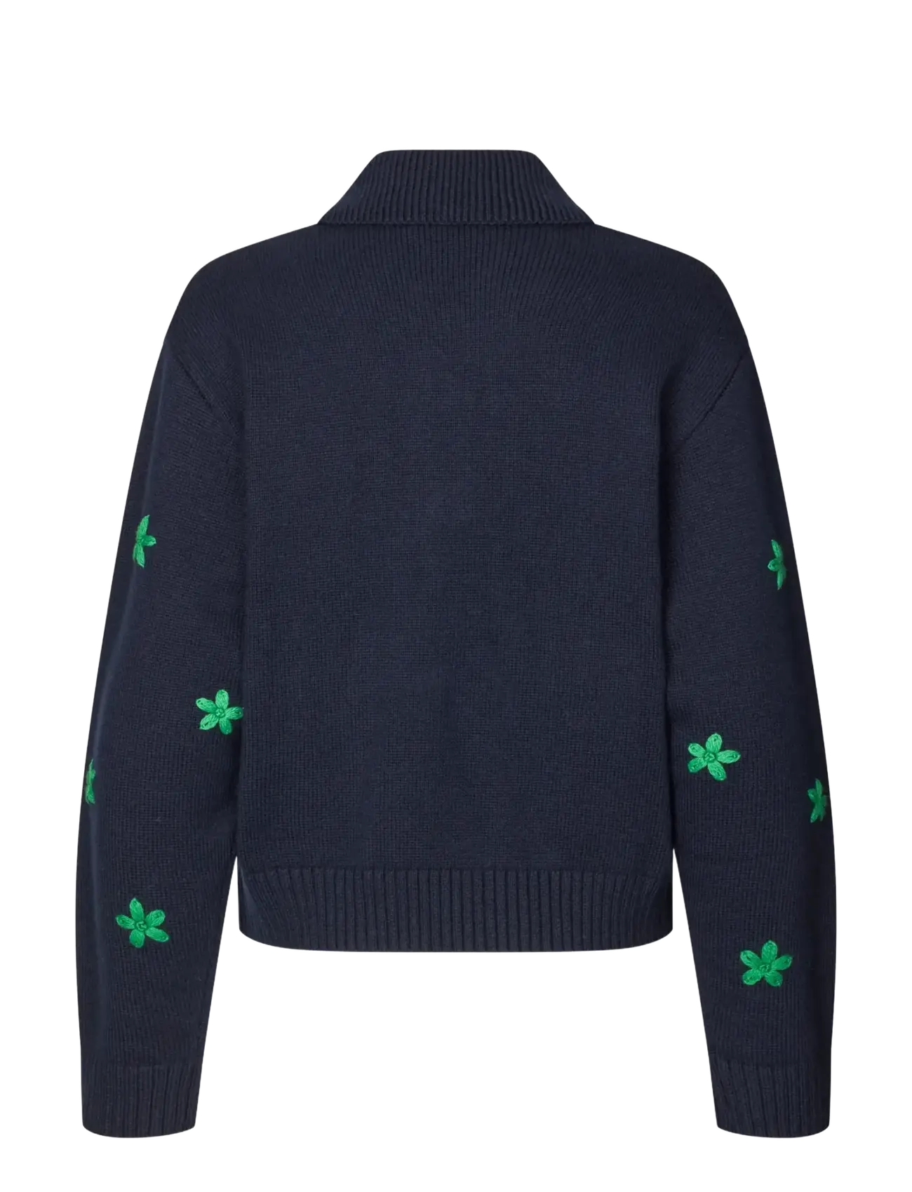 STINE GOYA - 2359 Midweight Wool, Relief Knit Po - relief knitted flowers - 2