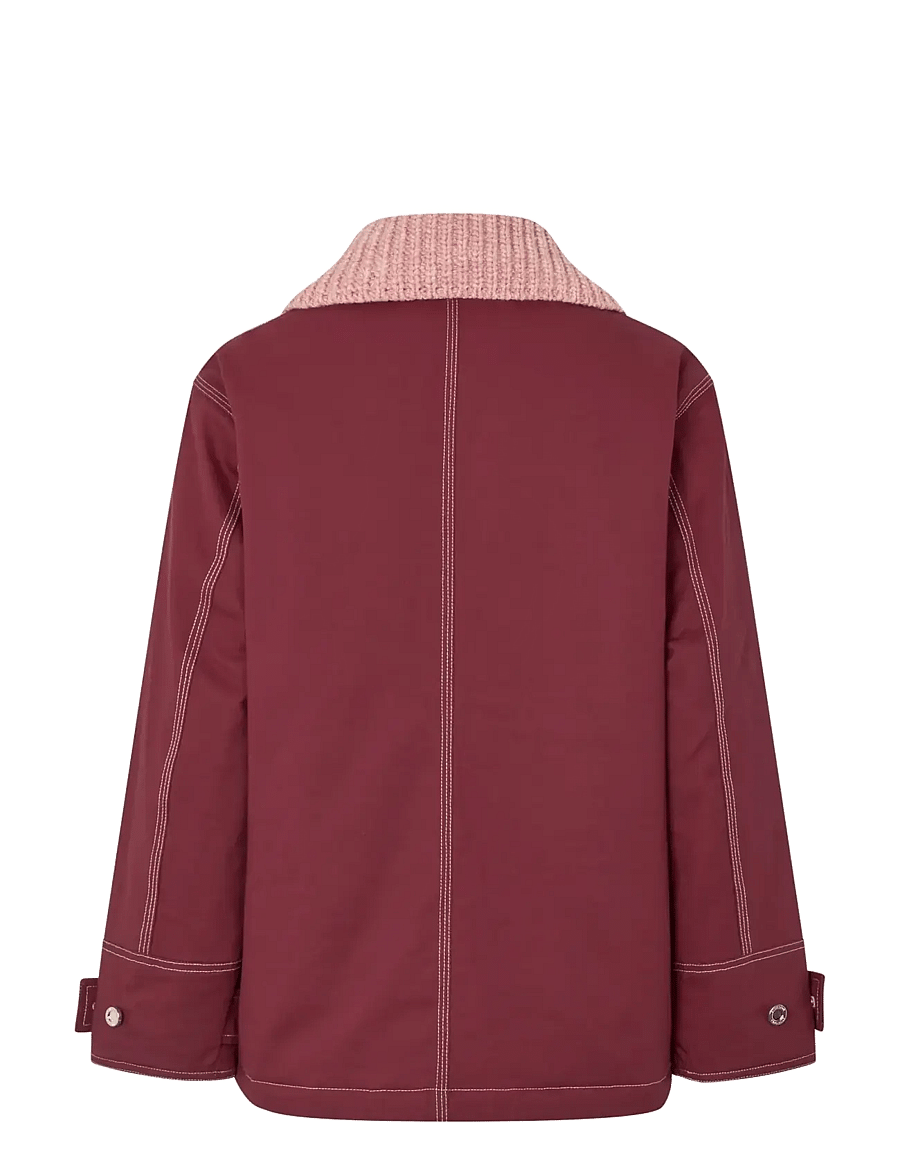 STINE GOYA - 2559 Coated Cotton Canvas, Workwear - winter jackets - merlot - 2