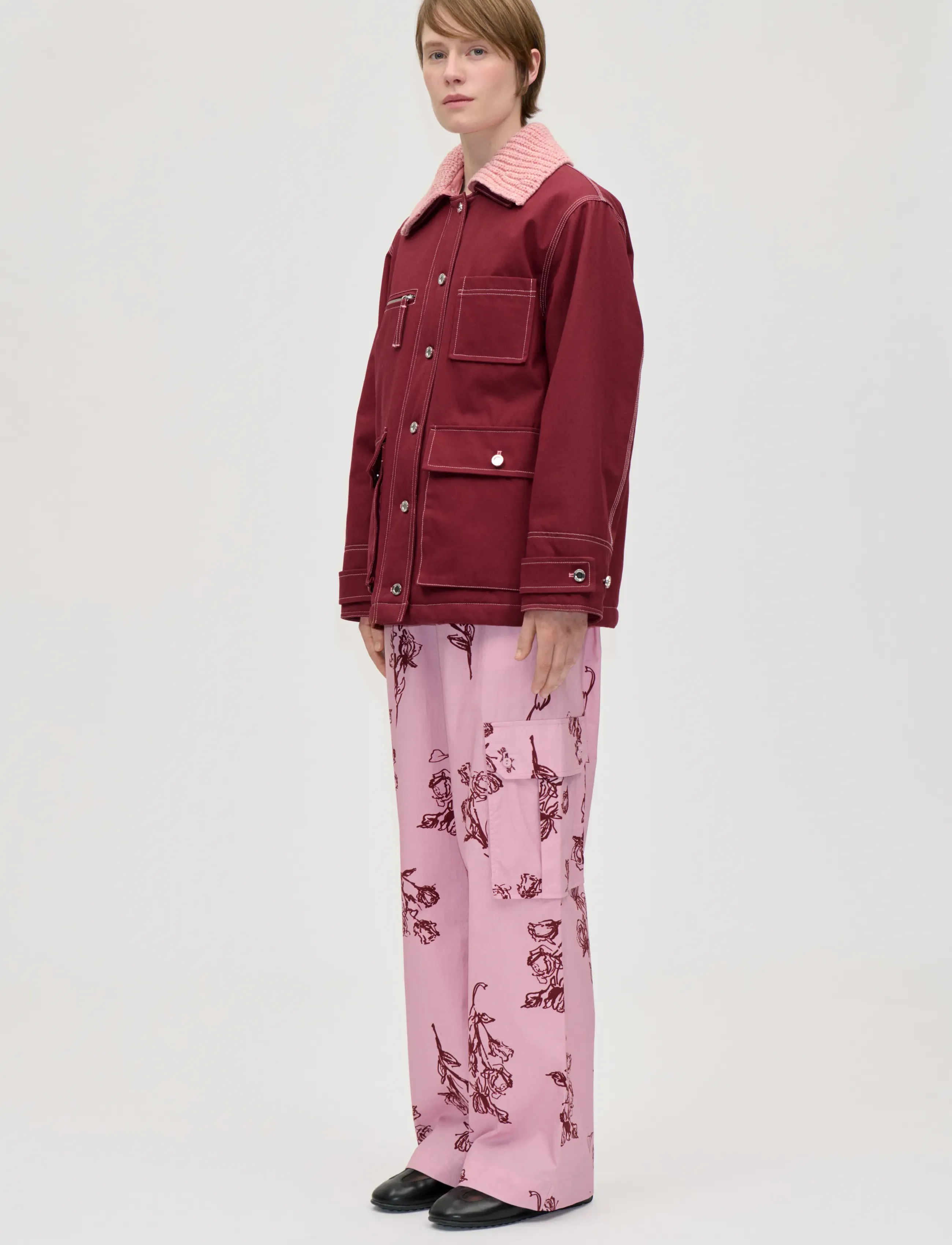 STINE GOYA 2559 Coated Cotton Canvas, Workwear - Fashion Trends - MERLOT / burgundy