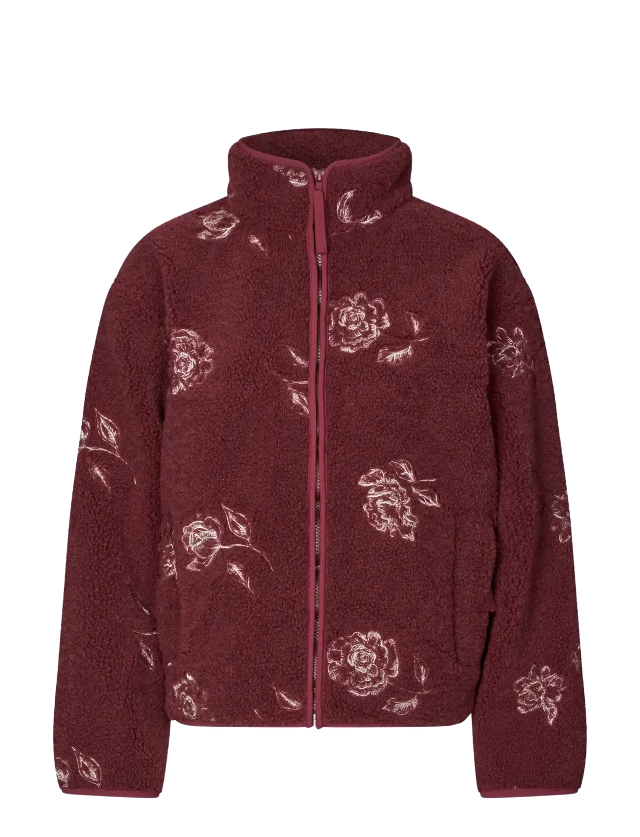STINE GOYA 2412 Fleece / Nylon, Casual Zipper - Danska märken - SKETCH OF A ROSE / burgundy