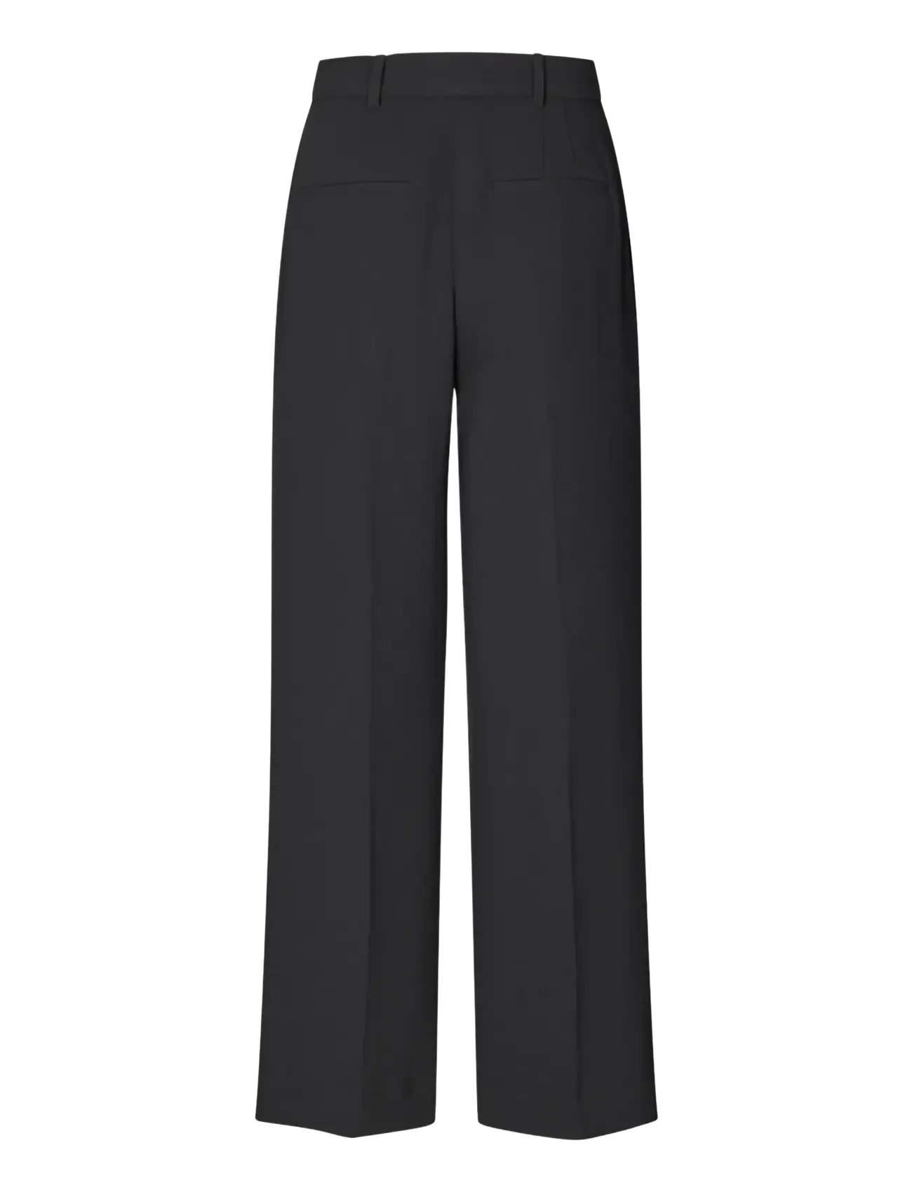 STINE GOYA - 2024 Crepe, Straight Long Pants - straight leg trousers - black - 2