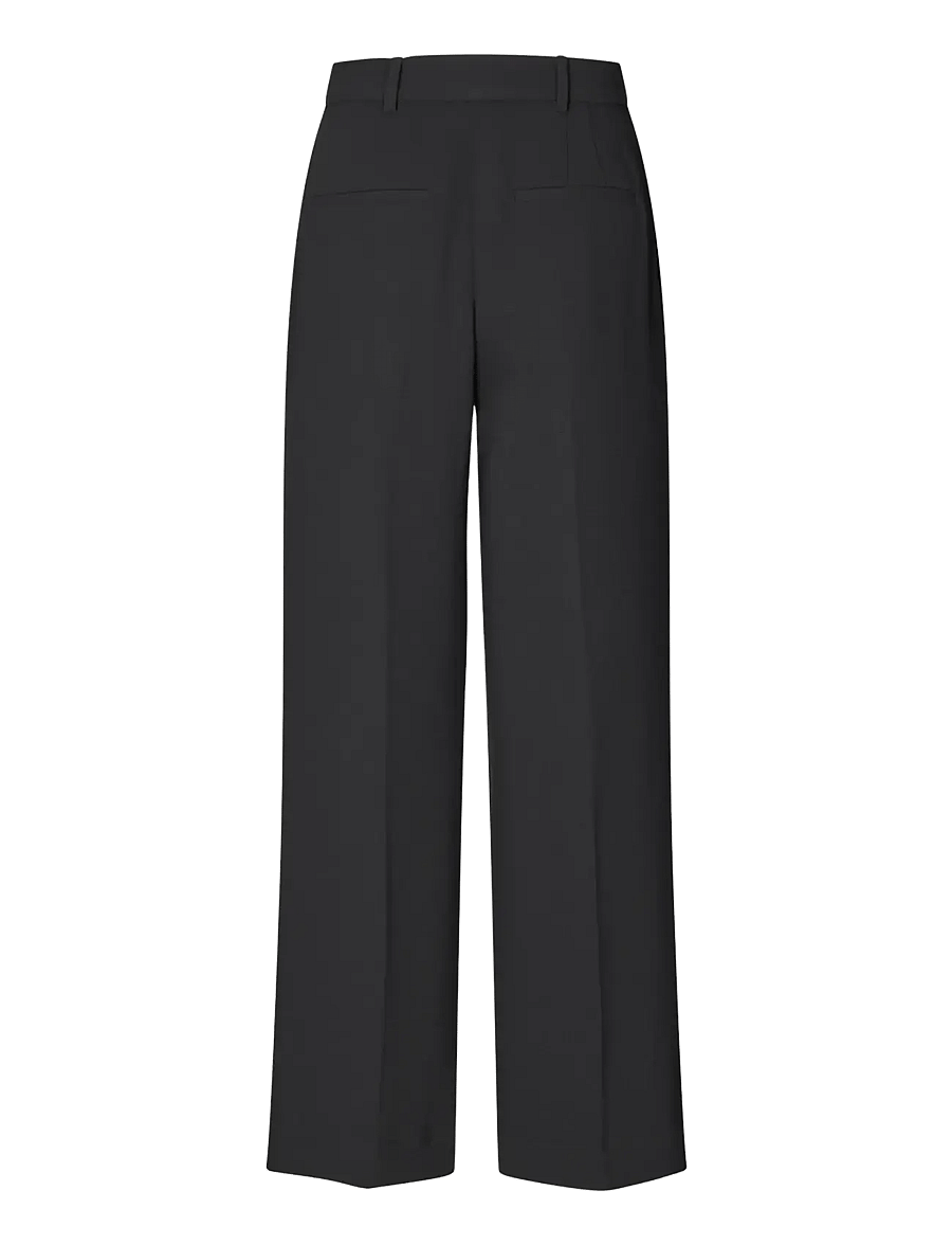 STINE GOYA - 2024 Crepe, Straight Long Pants - straight leg trousers - black - 2