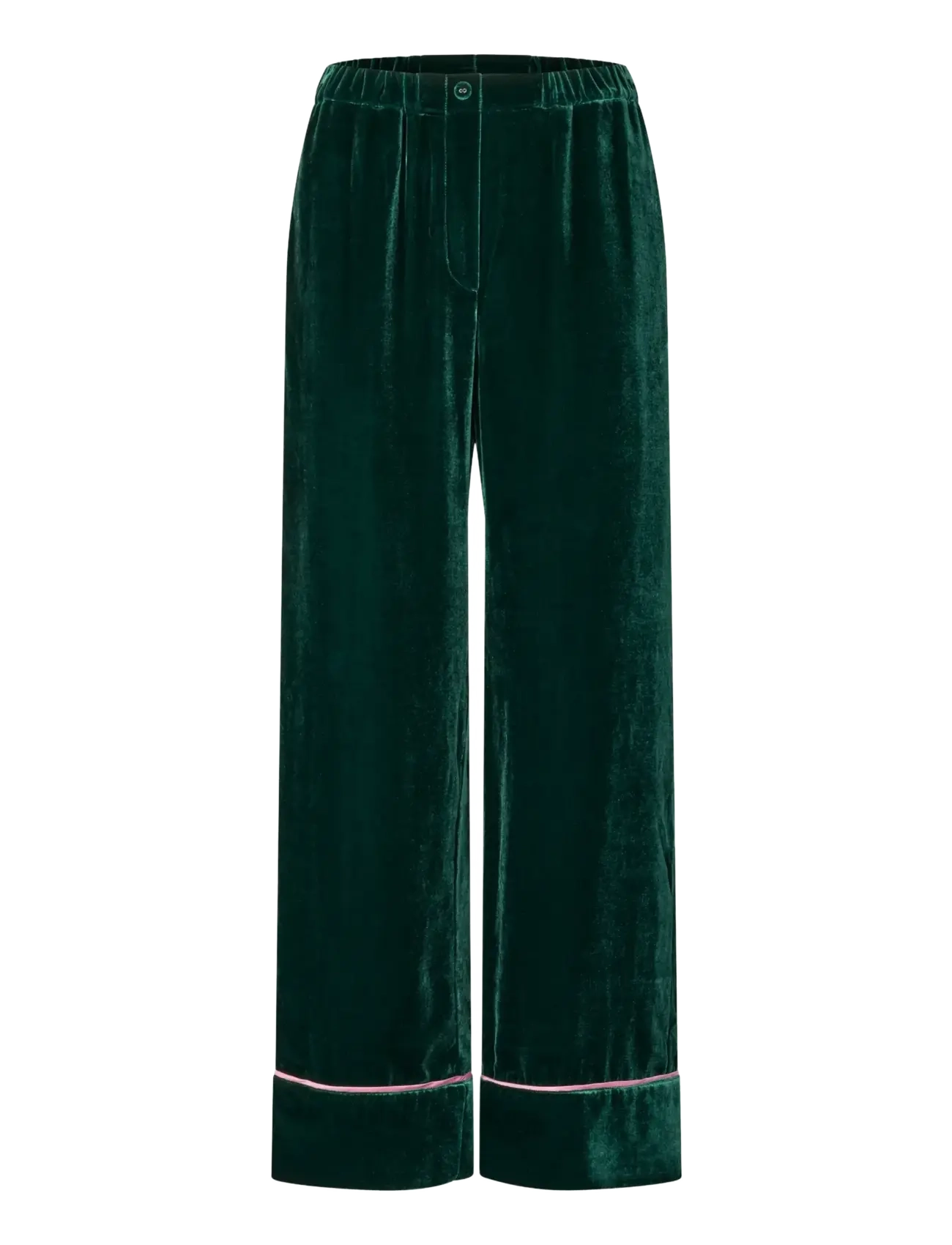 STINE GOYA 2465 Velvet, Pyjama Pants - Fashion Trends - JADE GREEN / BLUSH / green
