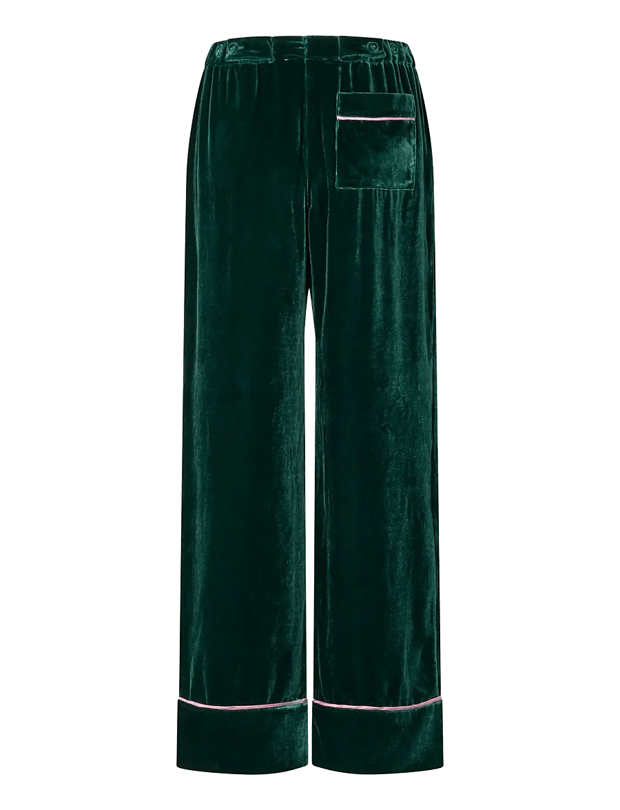 STINE GOYA - 2465 Velvet, Pyjama Pants - pyjama pants - jade green / blush - 2