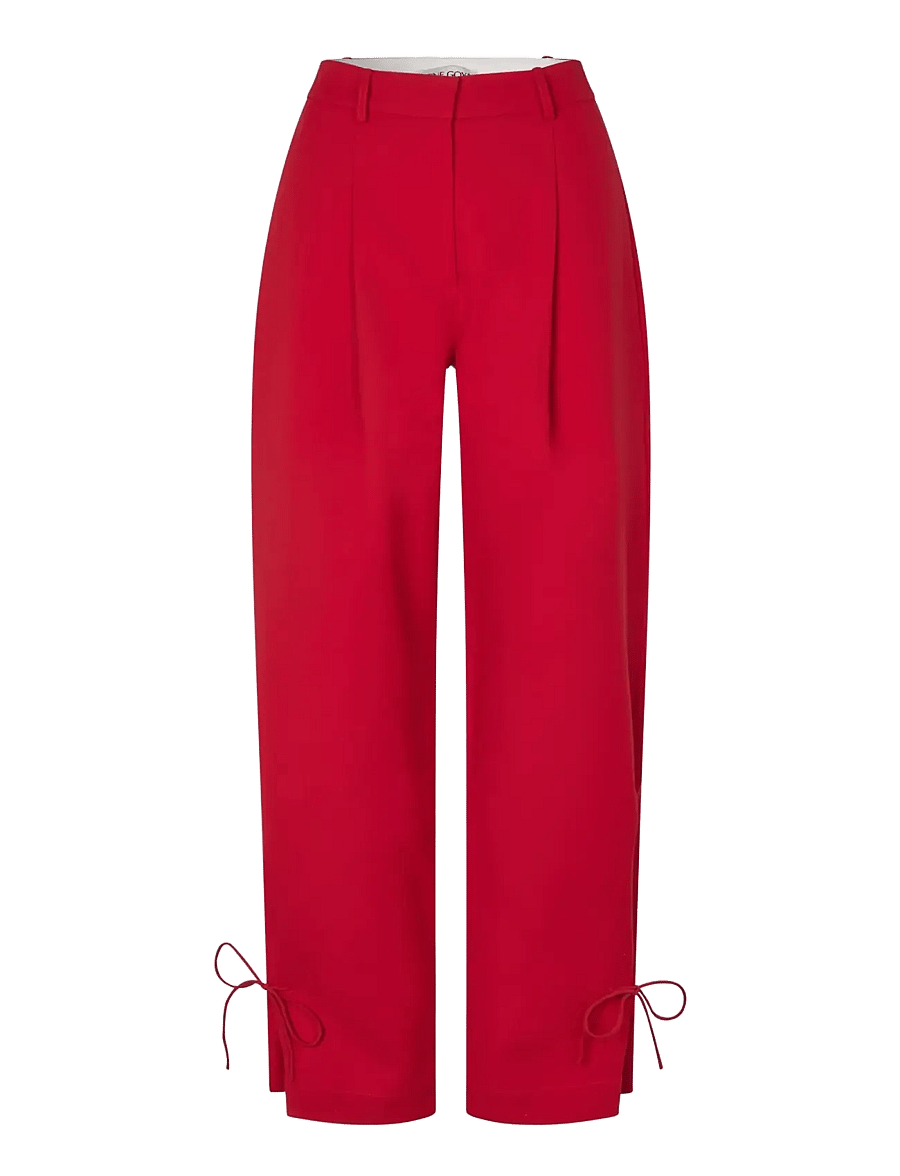 STINE GOYA - 2330 Double Sided Crepe, Elevated P - raka byxor - ruby red - 1