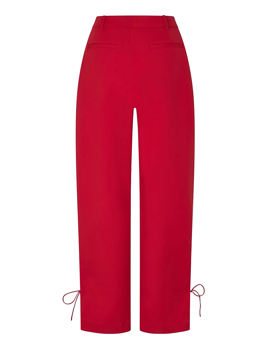 STINE GOYA - 2330 Double Sided Crepe, Elevated P - raka byxor - ruby red - 2