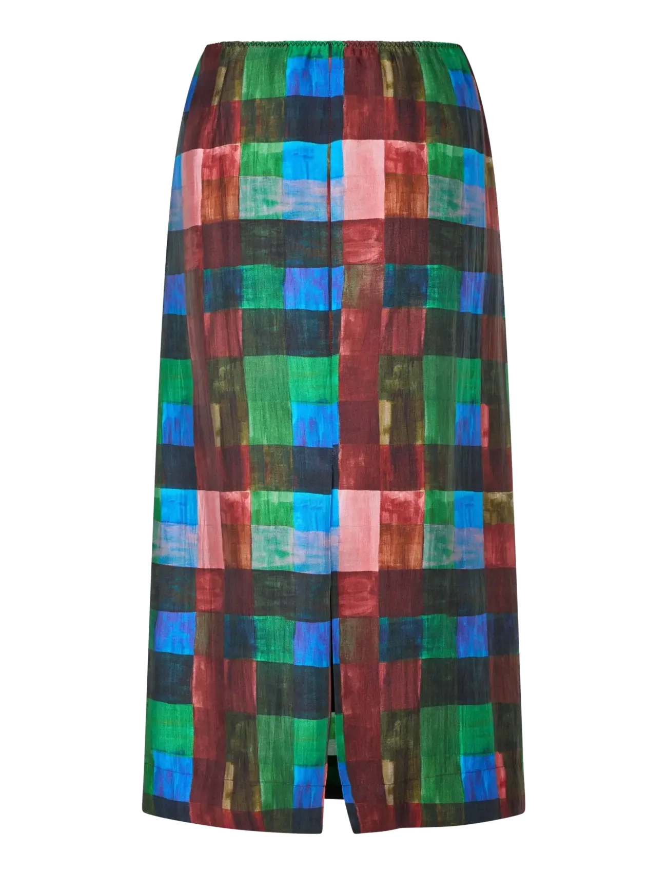 STINE GOYA - 2568 Soft Woven, Midi Skirt With El - midi kjolar - watercolor checks - 2