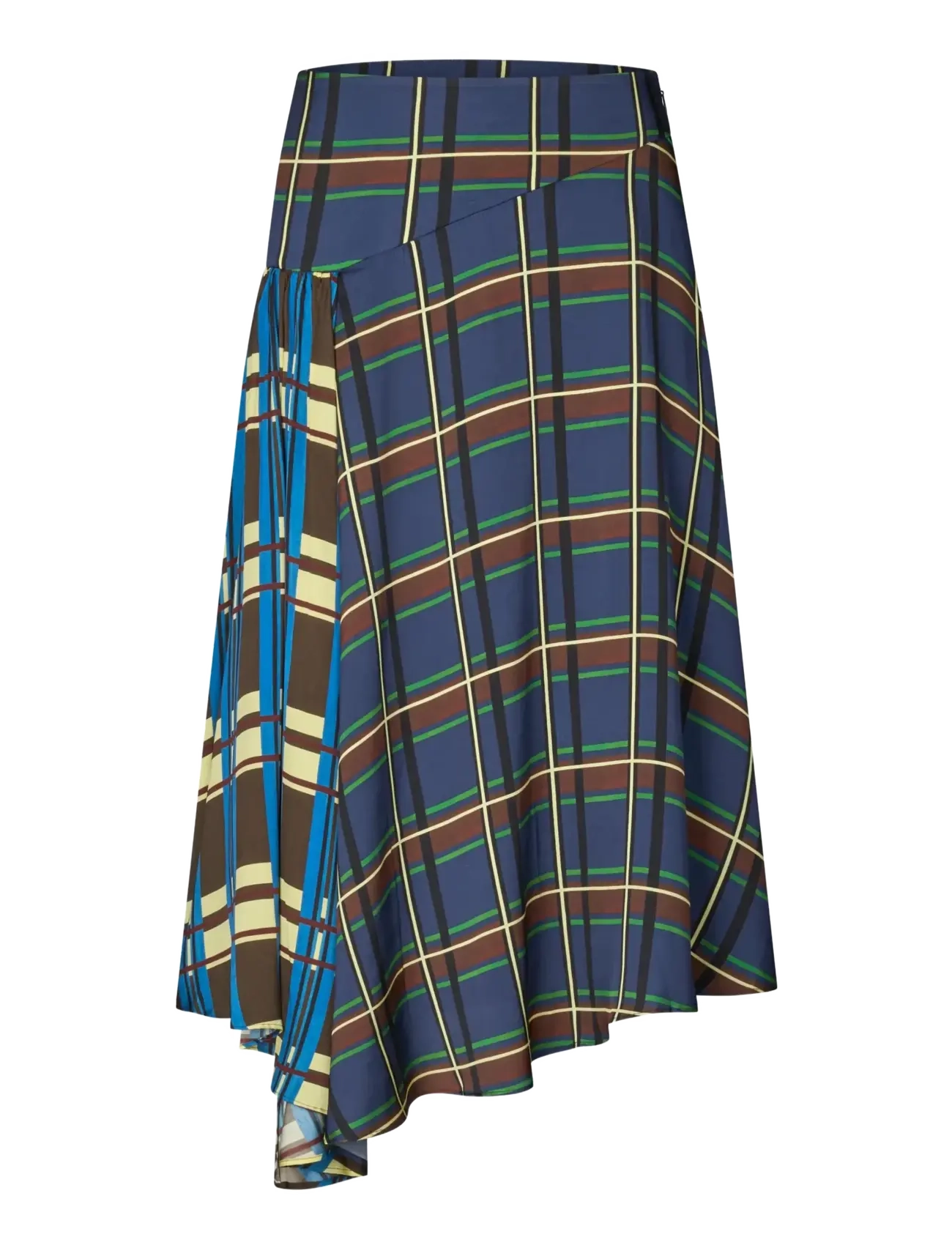 STINE GOYA 2570 Fluid Silk Blend, Skirt Asymme - Danska märken - CROSSCHECKS / navy