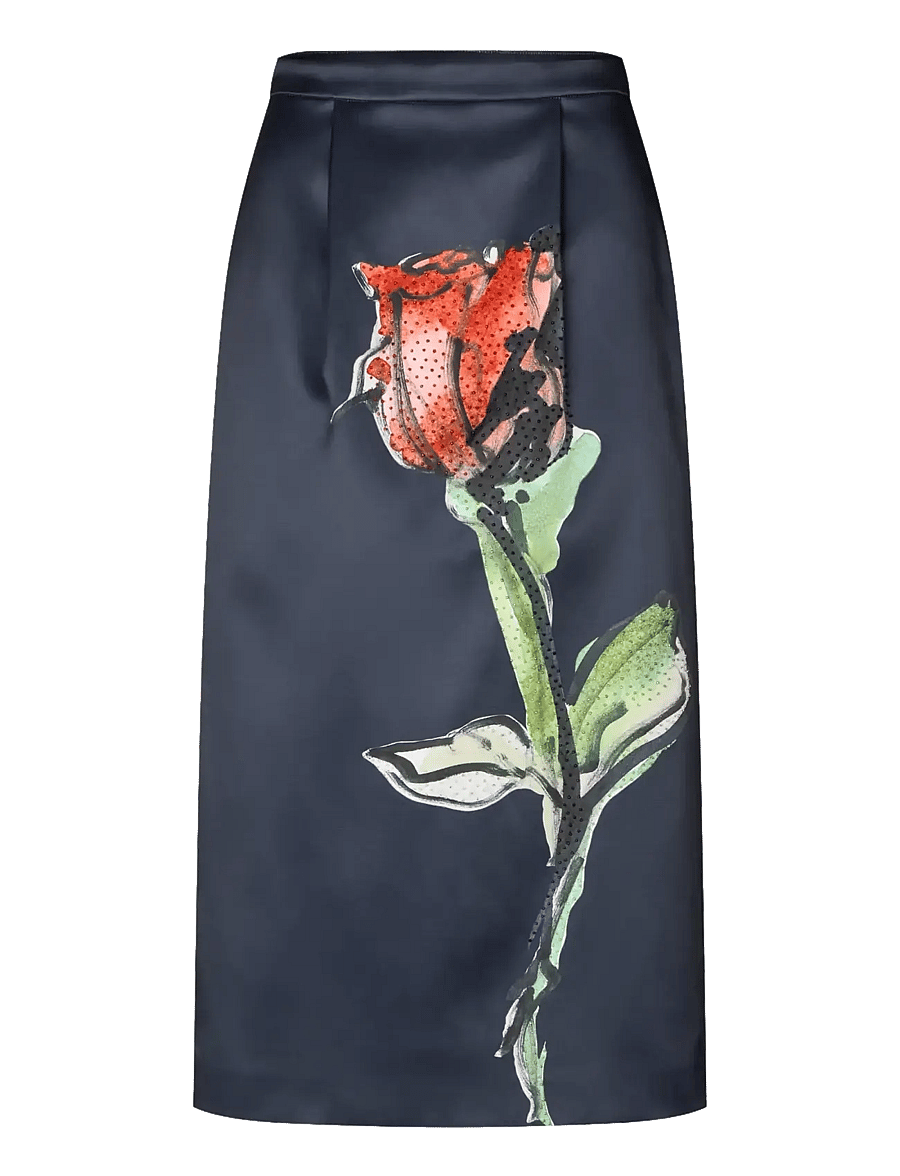 STINE GOYA - 2574 Cotton Mix Duchess, Column Ski - midi kjolar - the rose - 1