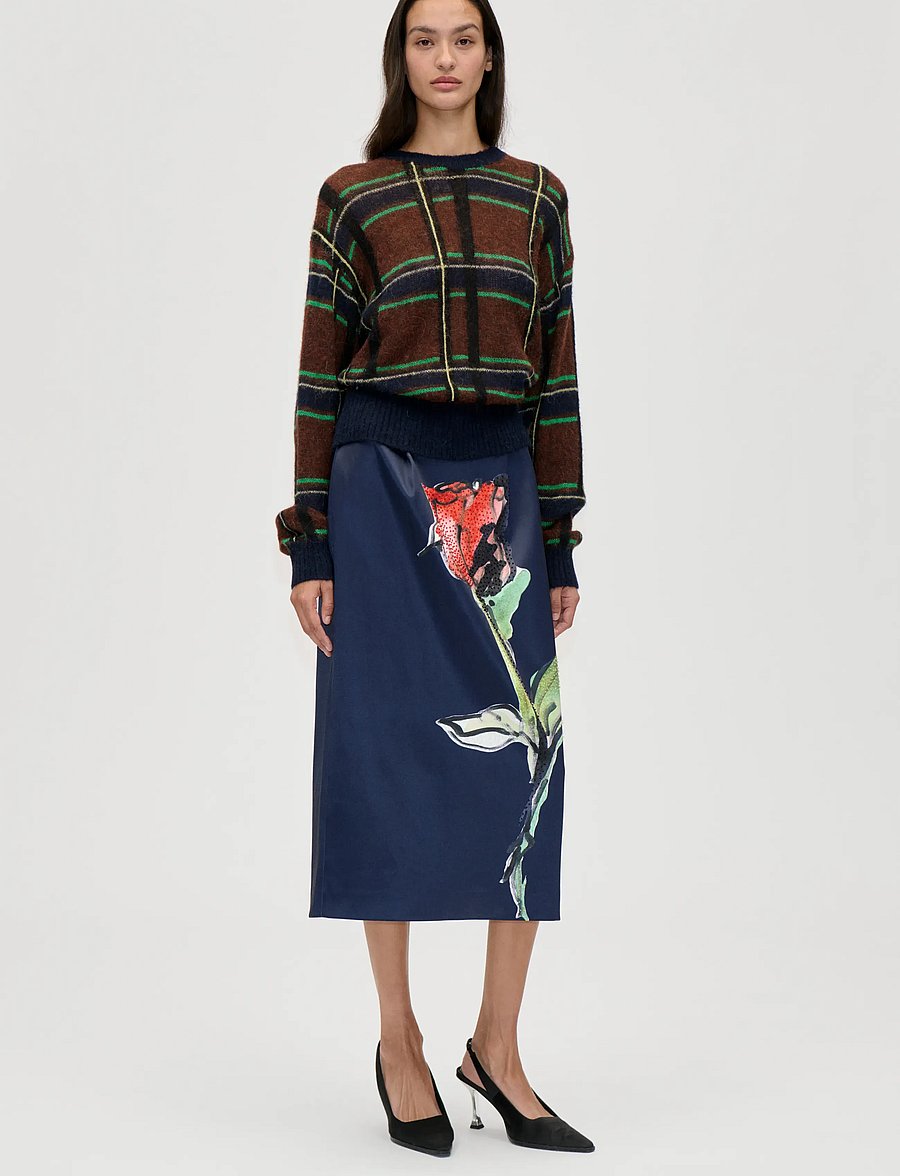 STINE GOYA - 2574 Cotton Mix Duchess, Column Ski - midi kjolar - the rose - 0