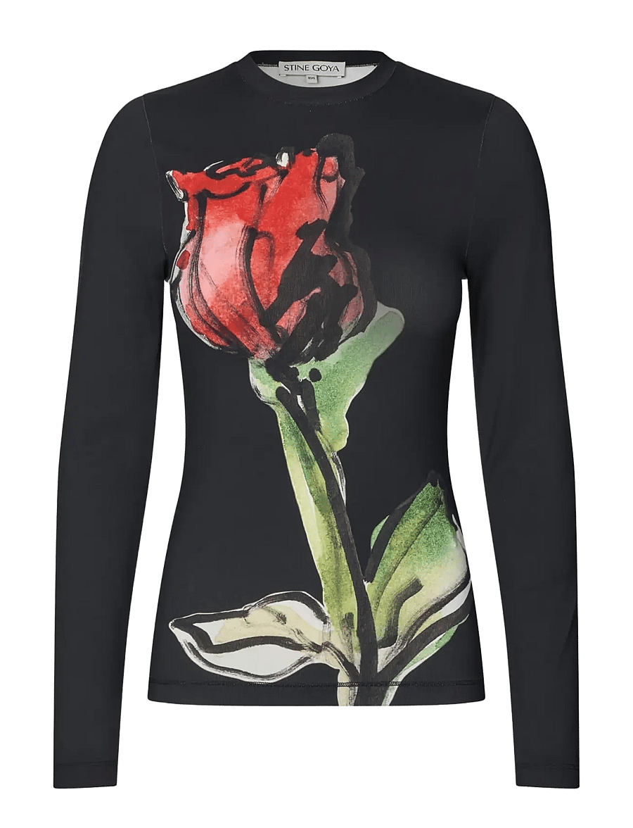 STINE GOYA - 2542 Heavy Stocking Jersey, Elastic - långärmade toppar - the rose - 1