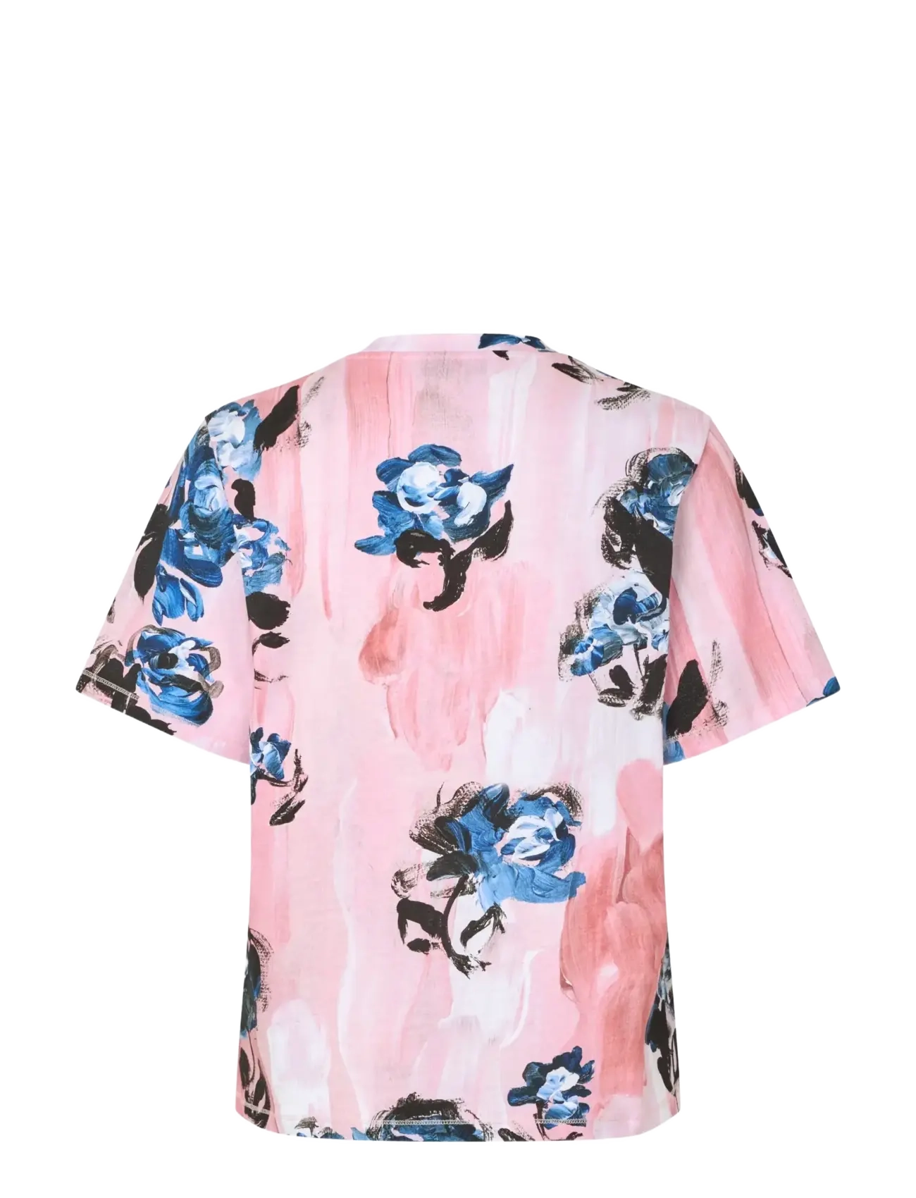 STINE GOYA - 2243 Light Jersey, Short Sleeve T-S - t-shirts - blue roses on blush - 2