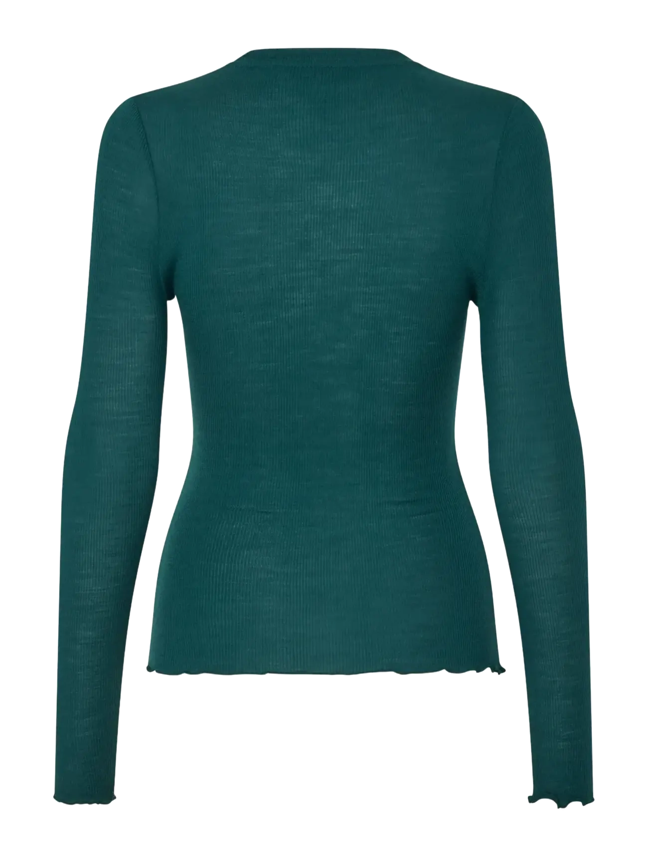 STINE GOYA - 2510 Lux Rib, Long Sleeve Crewneck - långärmade toppar - jade green - 2