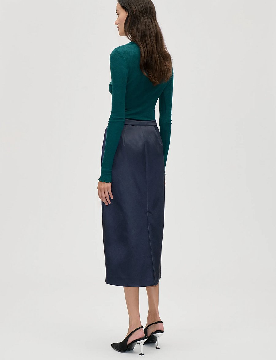 STINE GOYA - 2510 Lux Rib, Long Sleeve Crewneck - långärmade toppar - jade green - 3