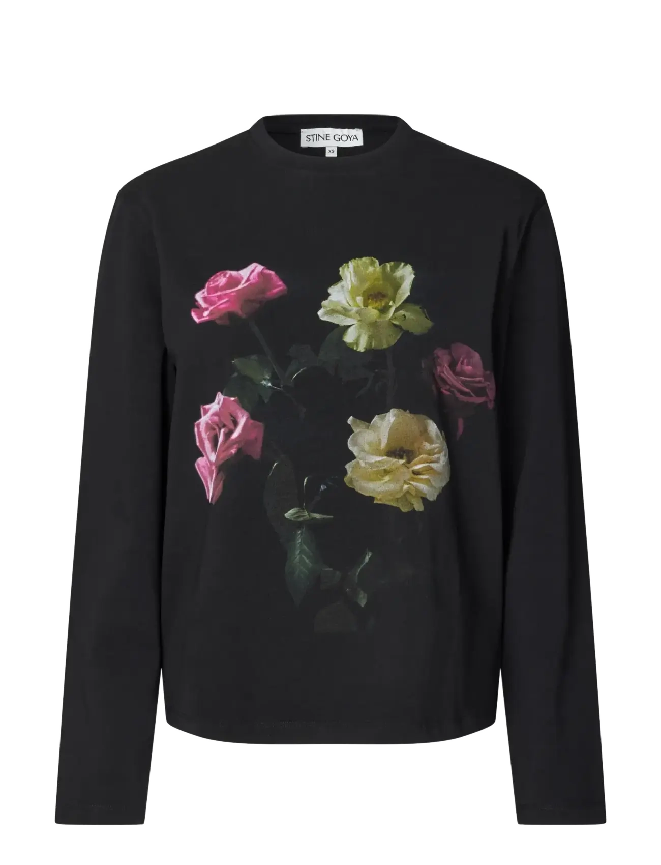 STINE GOYA 2586 Midweight Jersey, Long Sleeve - Pullover - ANALOG ROSES / black