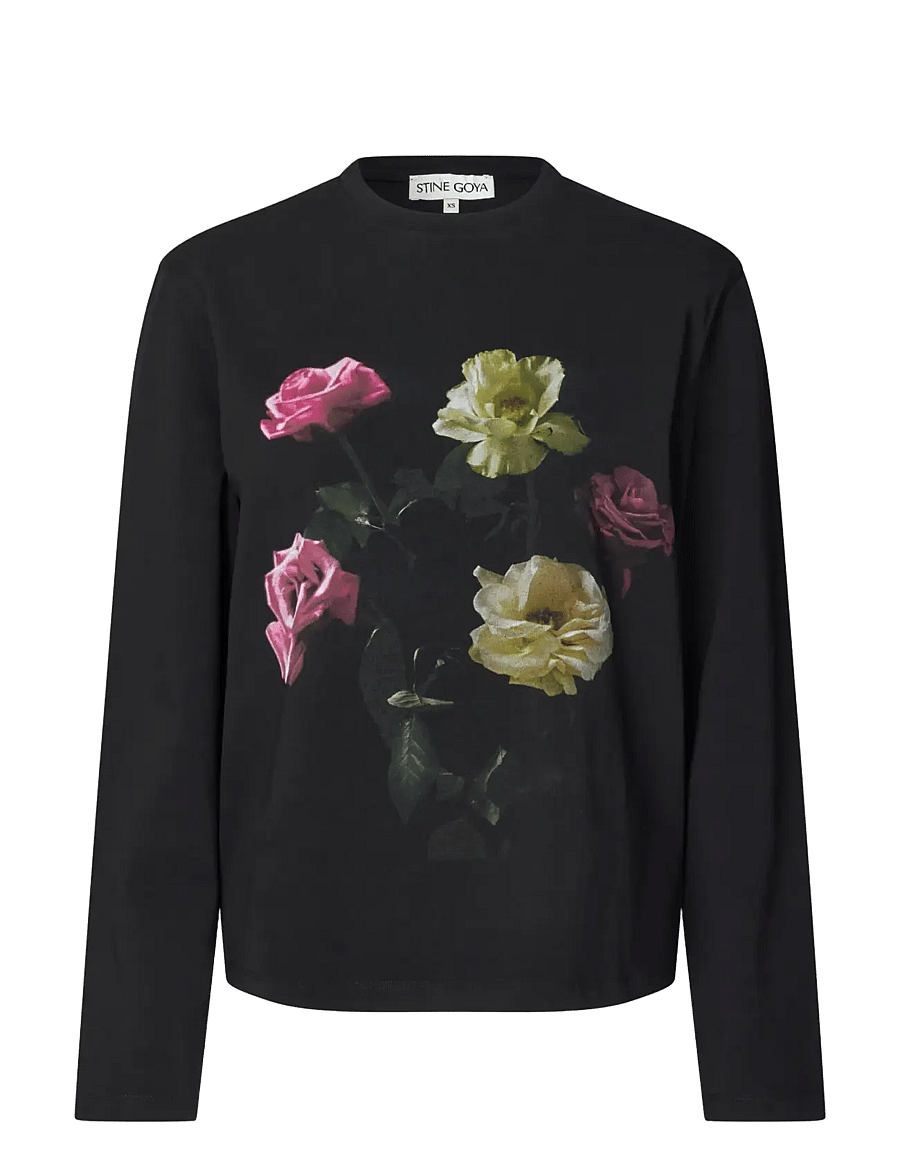 STINE GOYA - 2586 Midweight Jersey, Long Sleeve - pullover - analog roses - 1